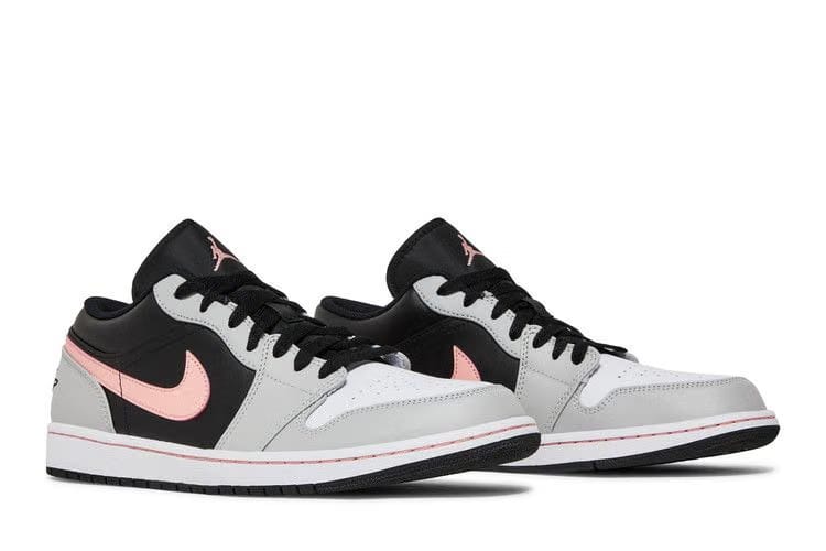 Air Jordan 1 Low Black Grey Fog Bleached Coral