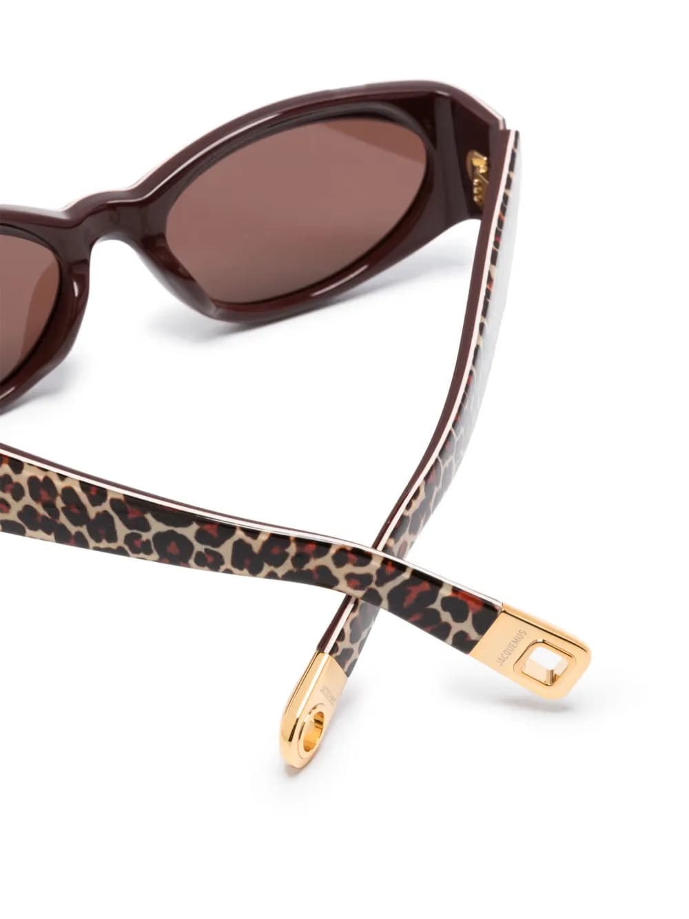 leopard-print oval-frame sunglasses