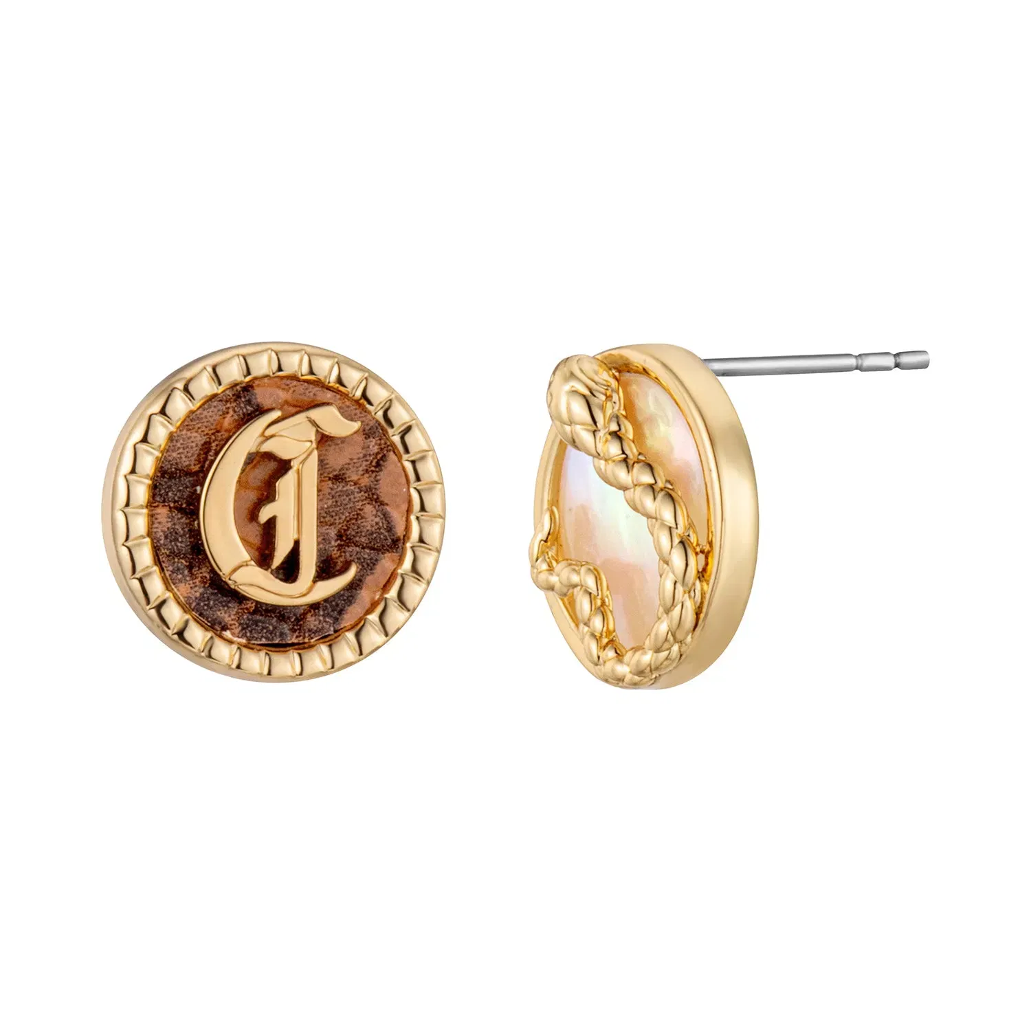 JUST CAVALLI Earrings, Gold Color, Stones Color: White MOP
