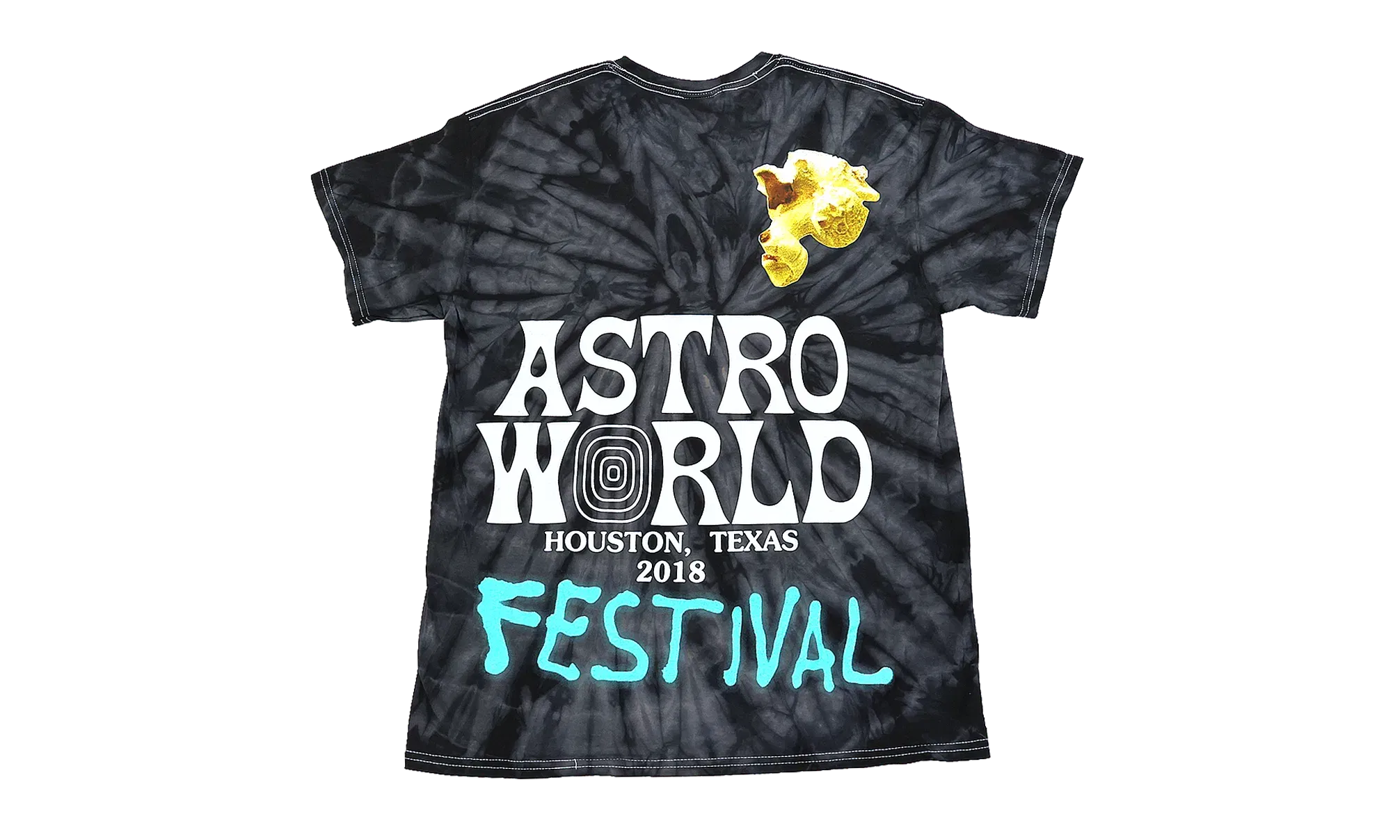 Travis Scott Festival Airbrush Tee Black Tie Dye (93665-241) Men's Size S-2XL