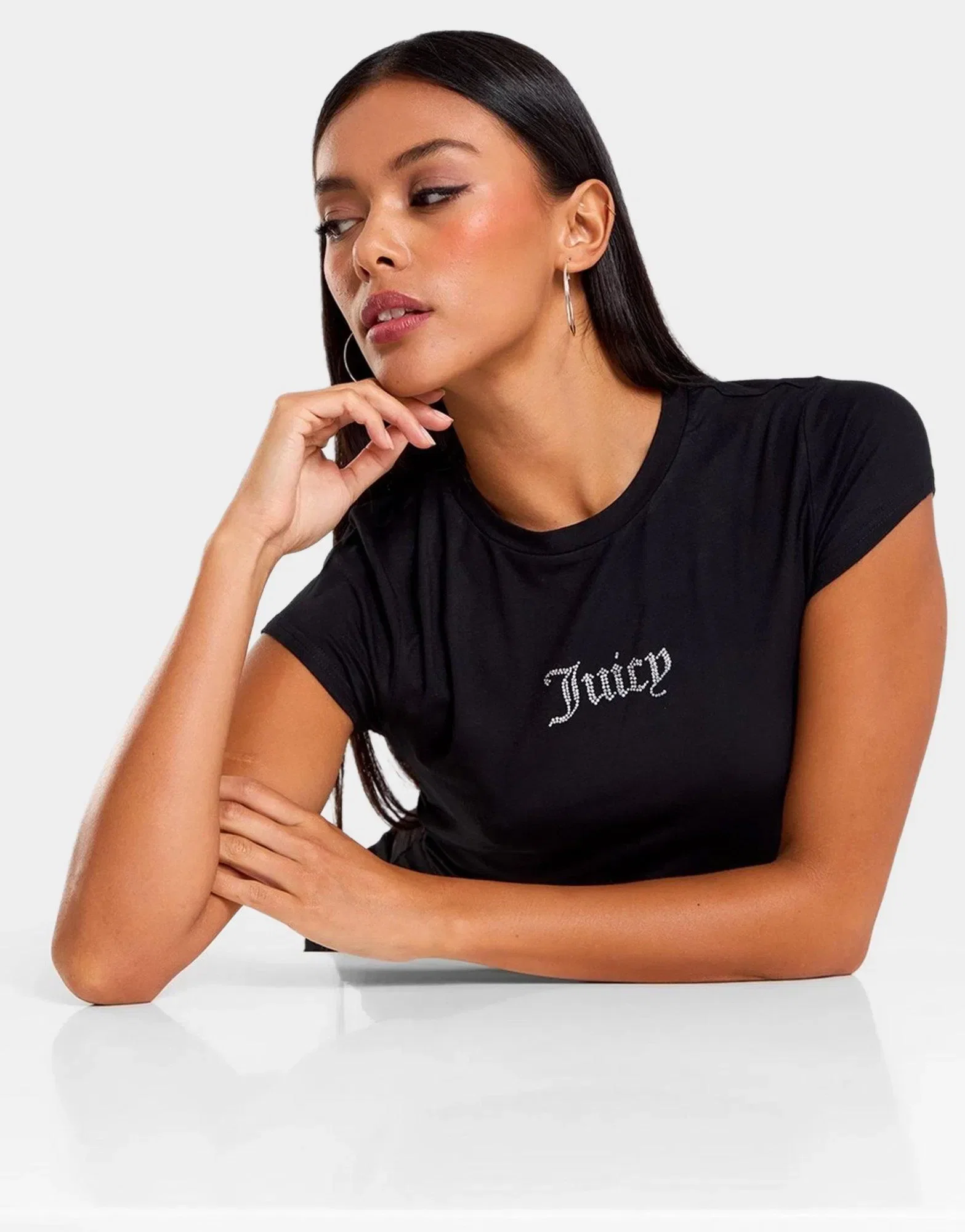 Juicy Couture Diamante Outline Logo Baby T-Shirt