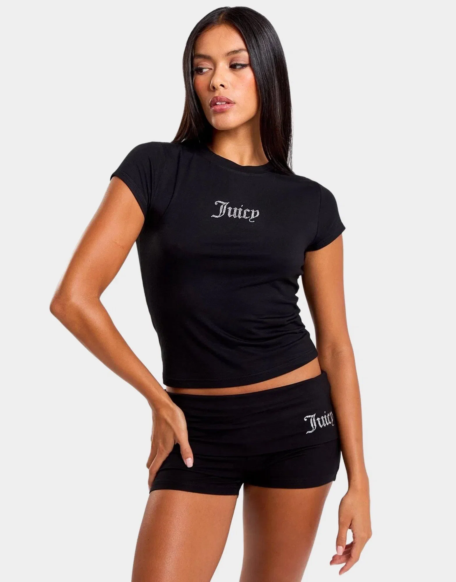 Juicy Couture Diamante Outline Logo Baby T-Shirt