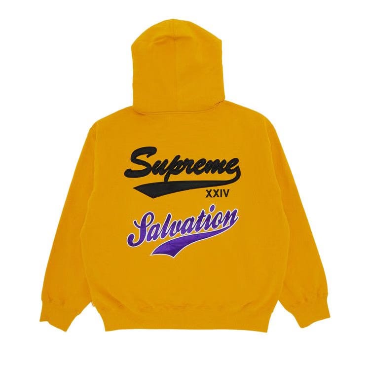 Supreme Salvation Zip Up Hoodie Gold