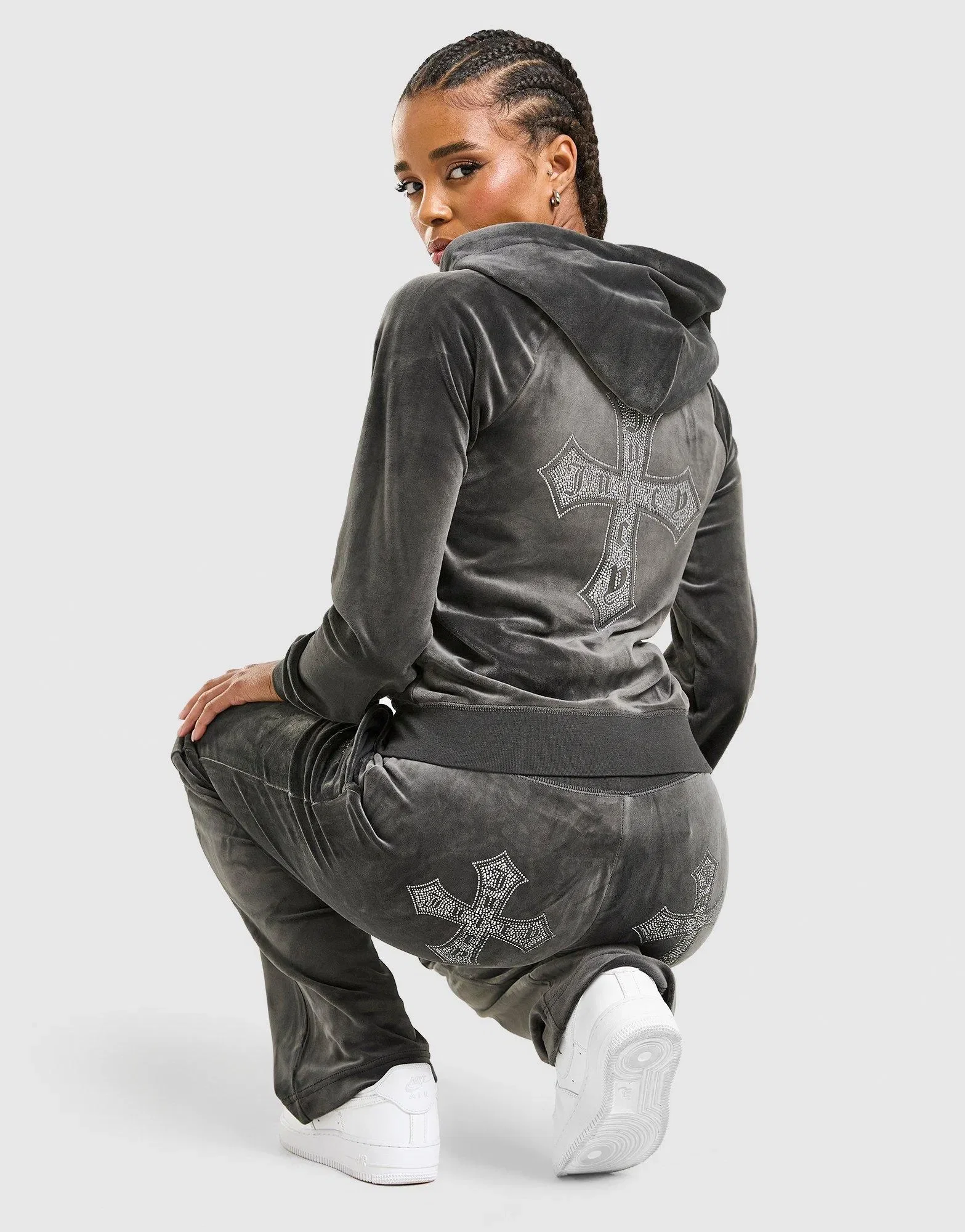 Juicy Couture Cross Wash Velour Hoodie