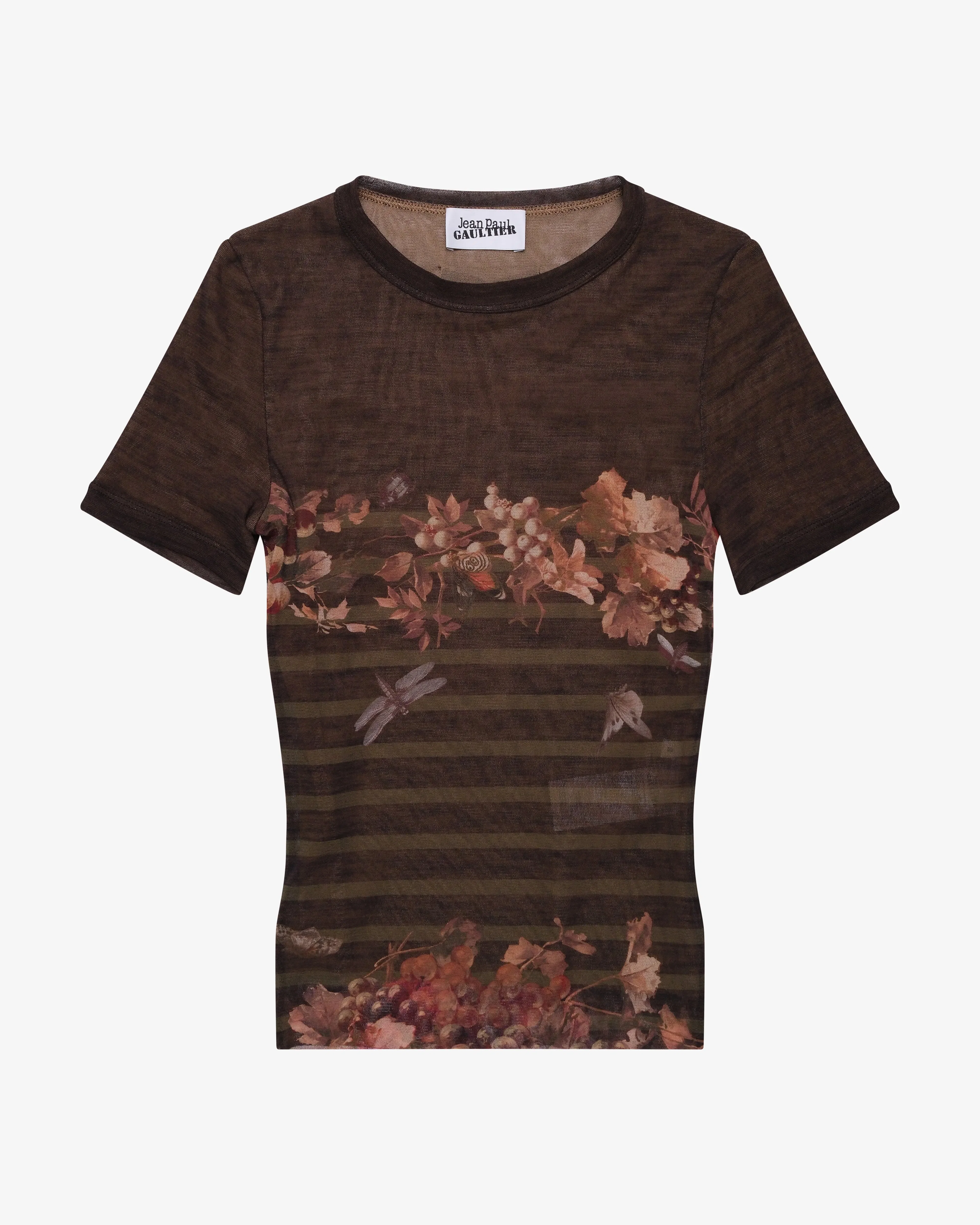 Jean Paul Gaultier - Women's Mesh Baby Tee - (Print)