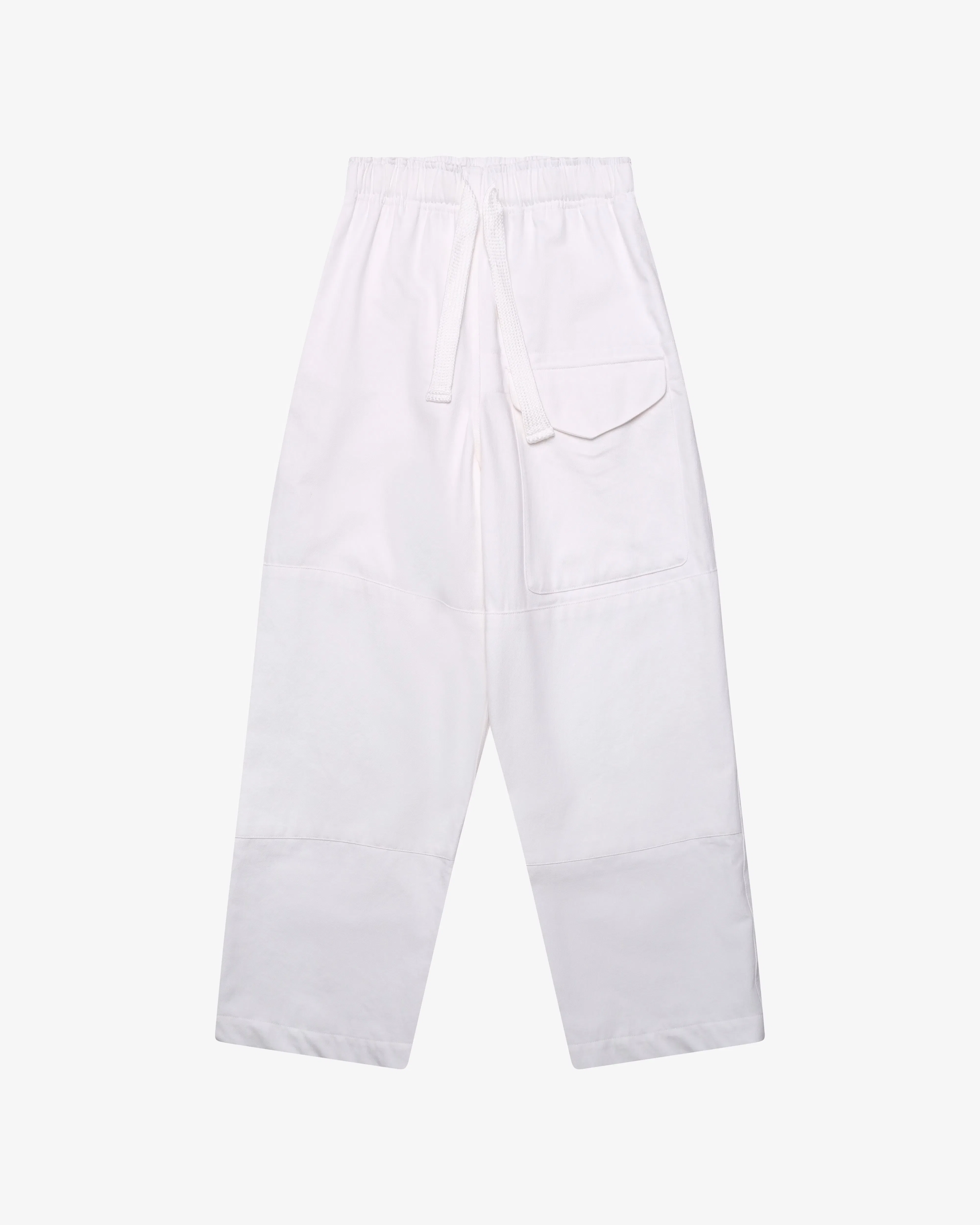 STUDIO NICHOLSON - Men's Patch Pocket Drawstring Pant - (White)