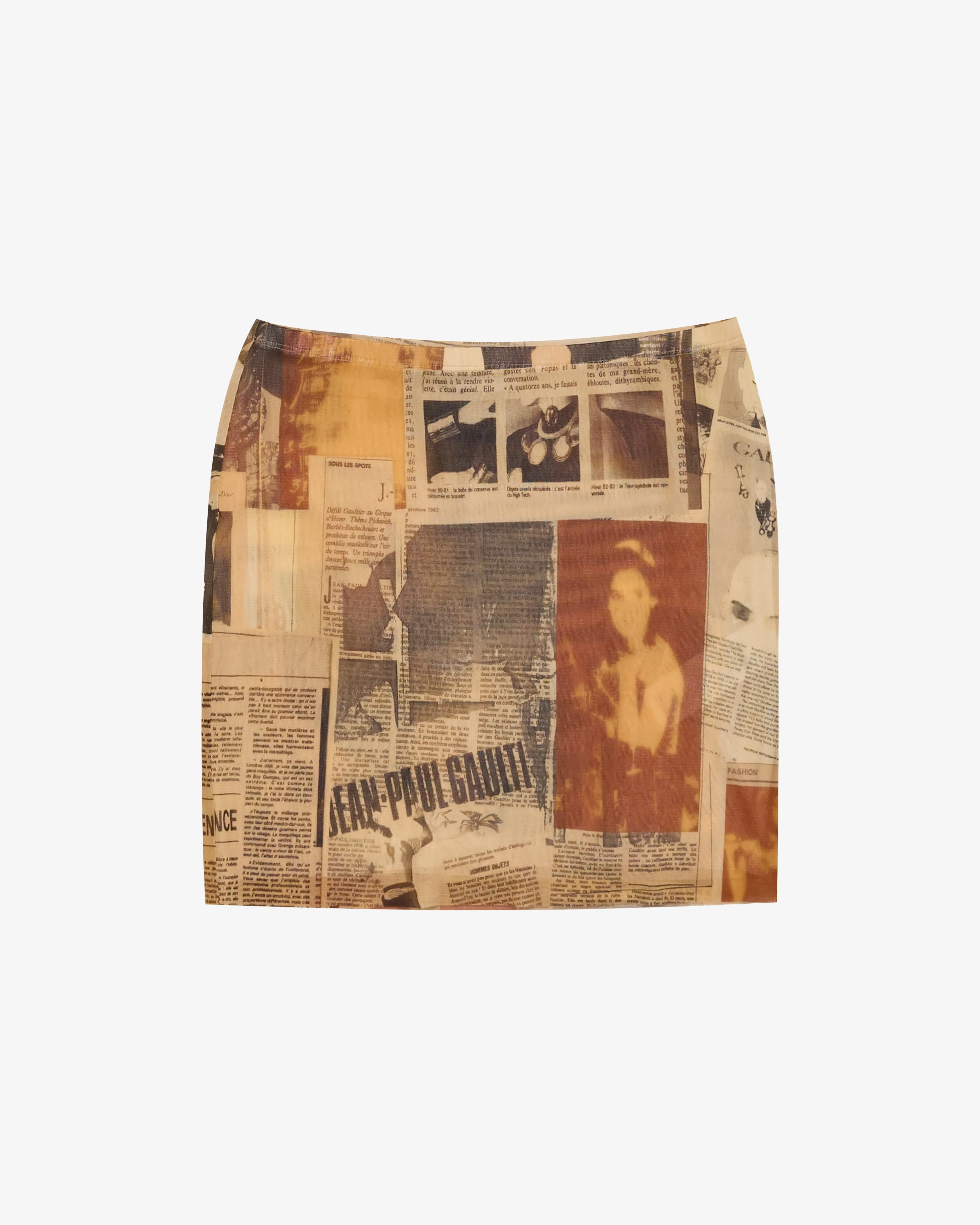 Jean Paul Gaultier - Women's Mesh Mini Skirt - (Print)