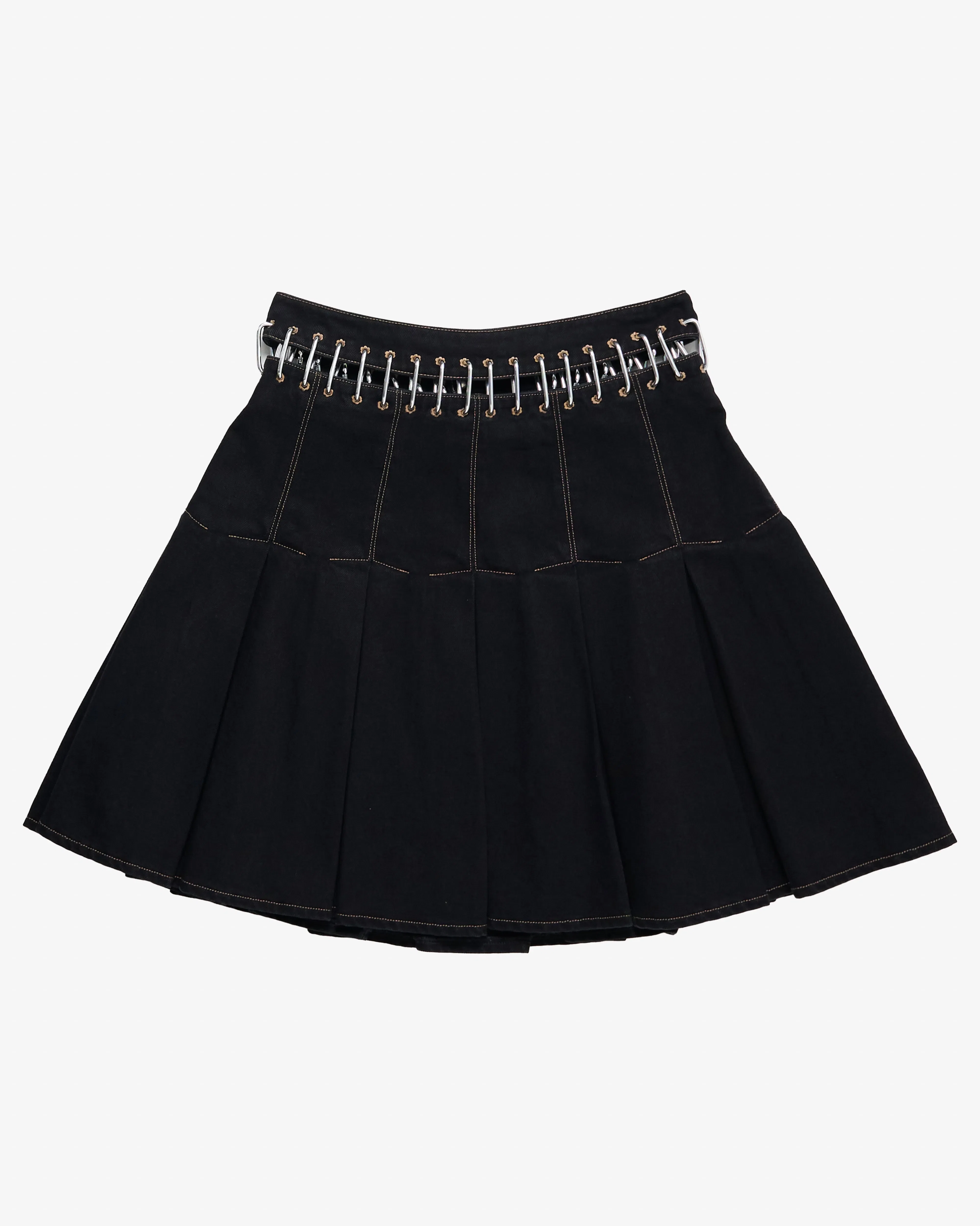 Chopova Lowena - Women's Bevo Denim Carabiner Skirt - (Black)