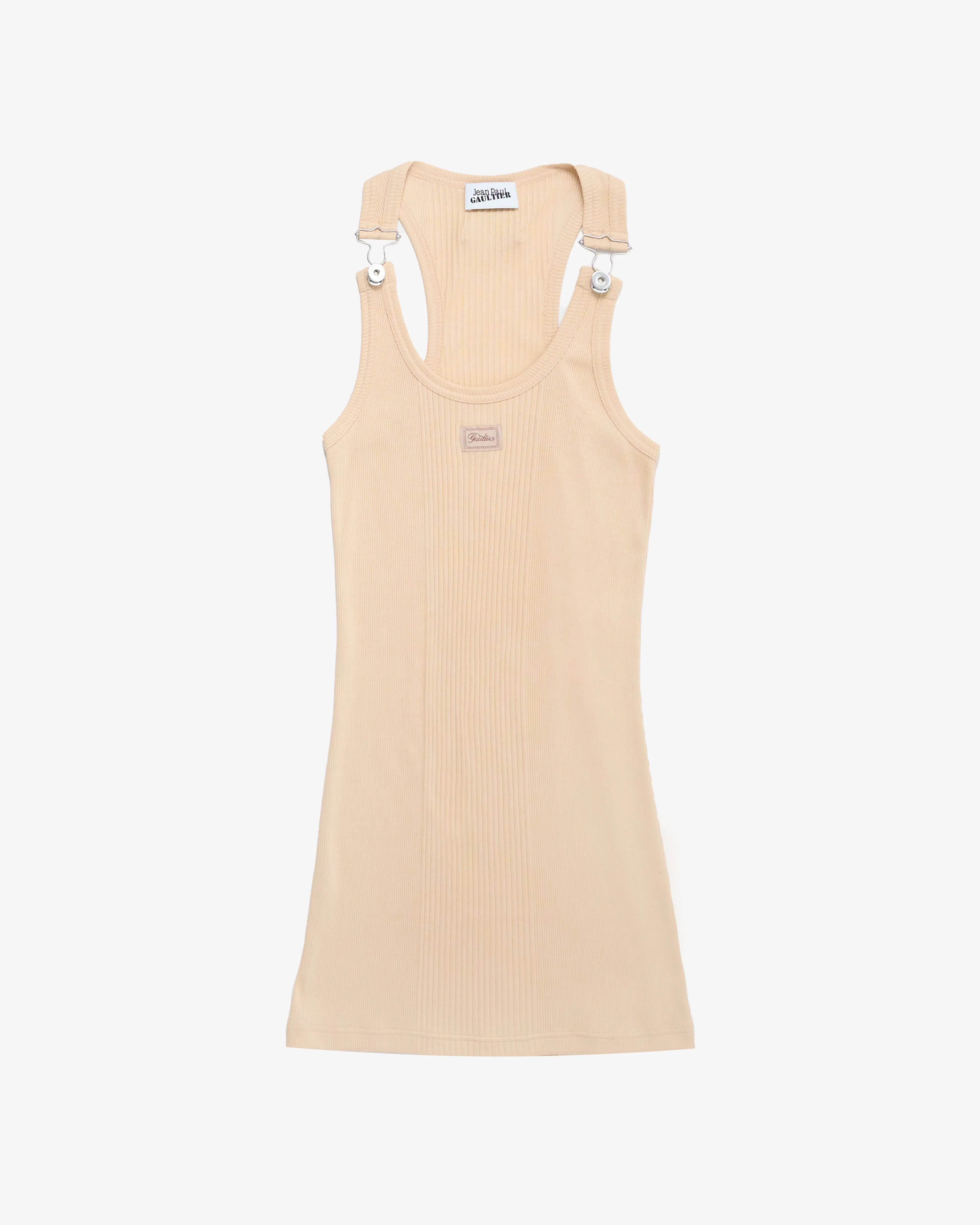 Jean Paul Gaultier - Women's Cotton Ribbed Short Dress - (Natural)