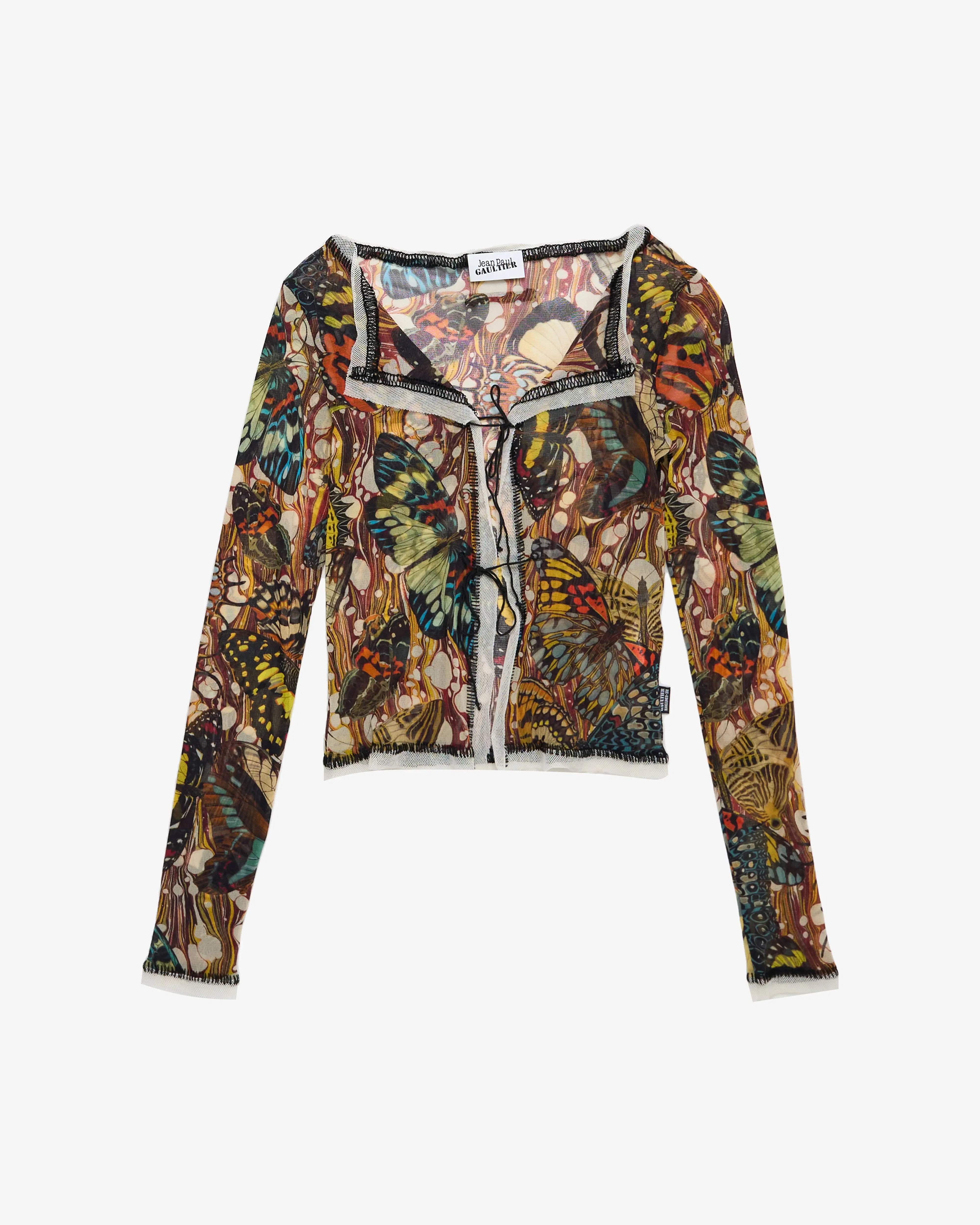 Jean Paul Gaultier - Women's Mesh Long Sleeves Cardigan - (Print)