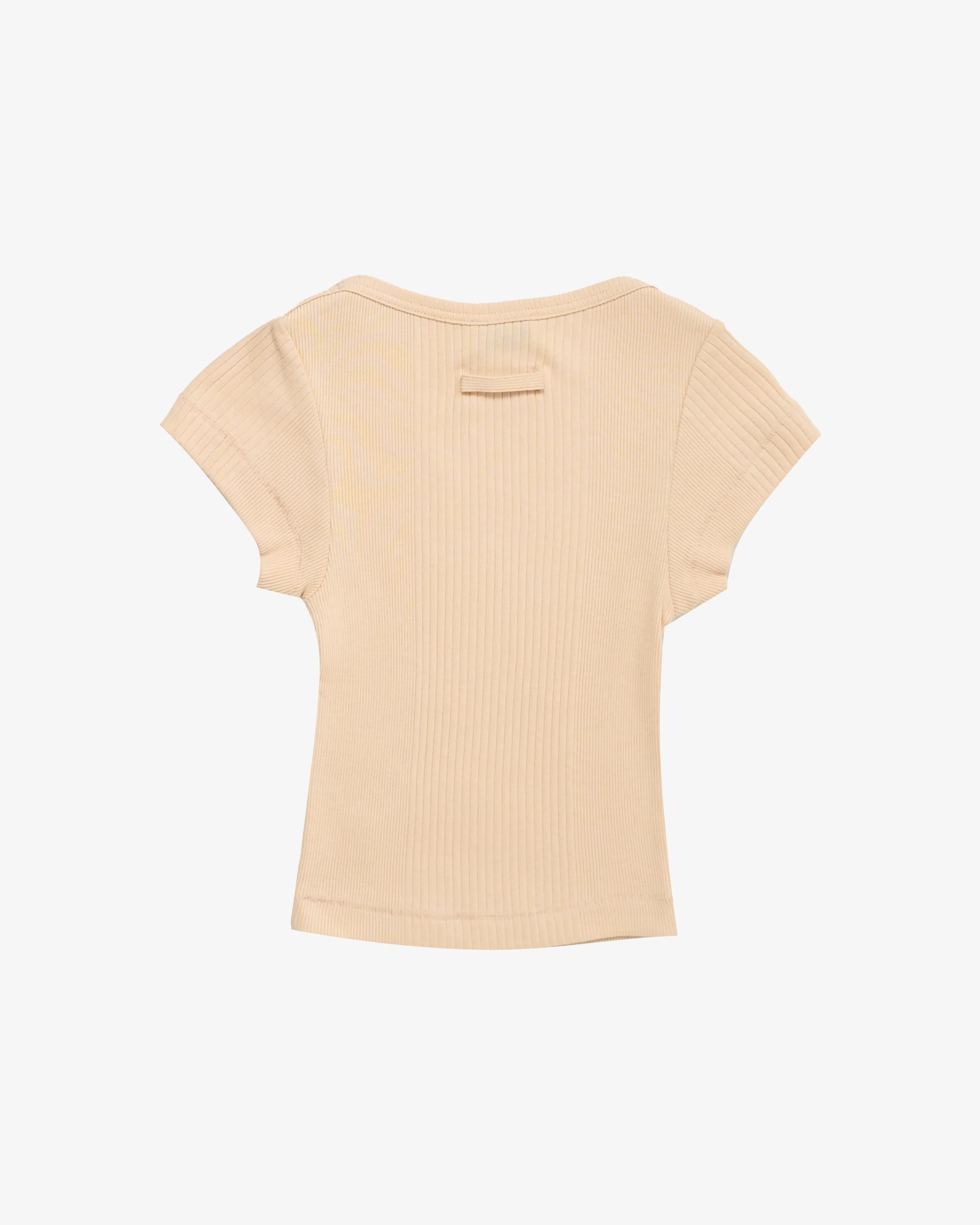 Jean Paul Gaultier - Women's Cotton Ribbed Cropped Baby Tee - (Natural)