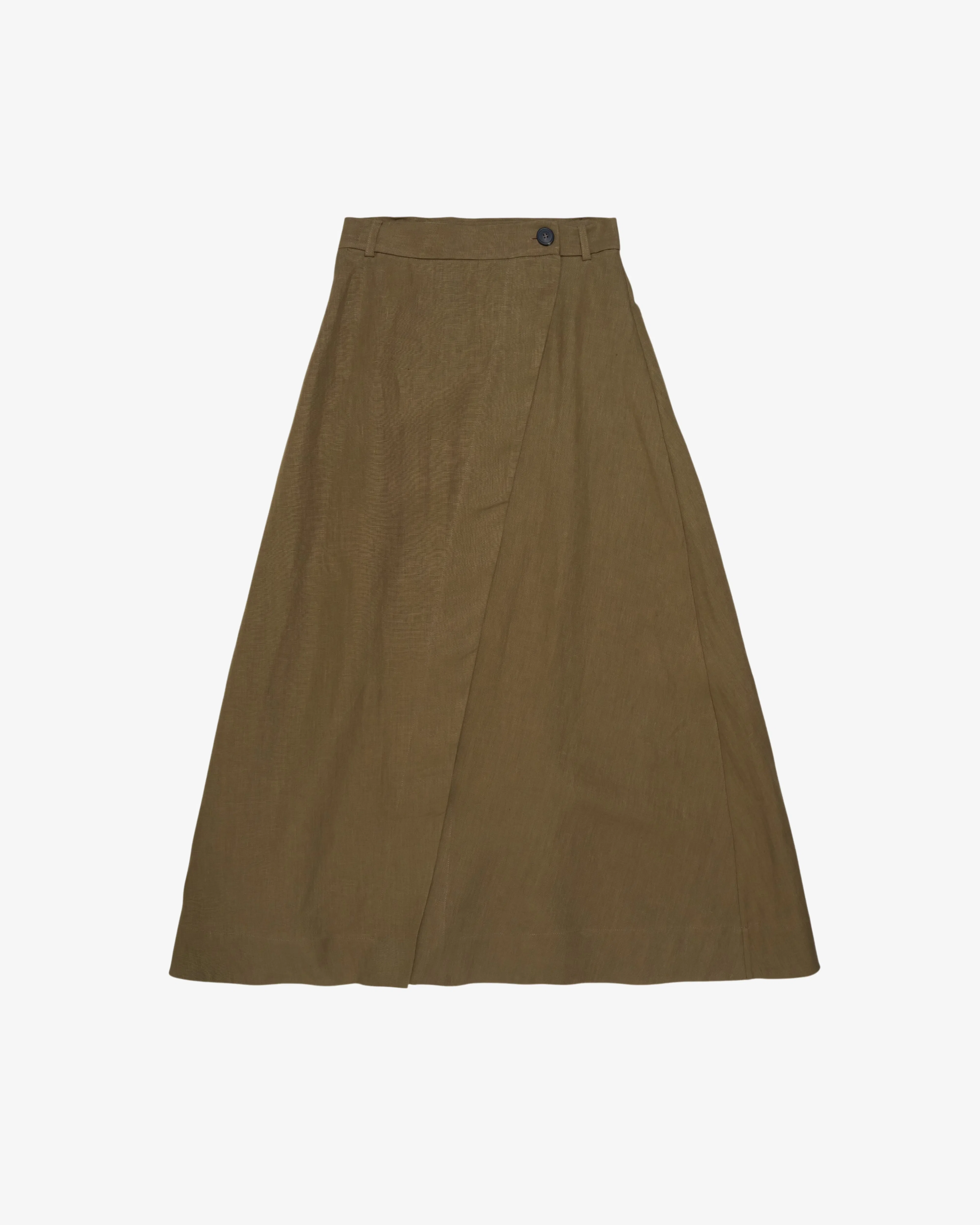 LE KASHA - Women's Crossover Skirt - (Brown)