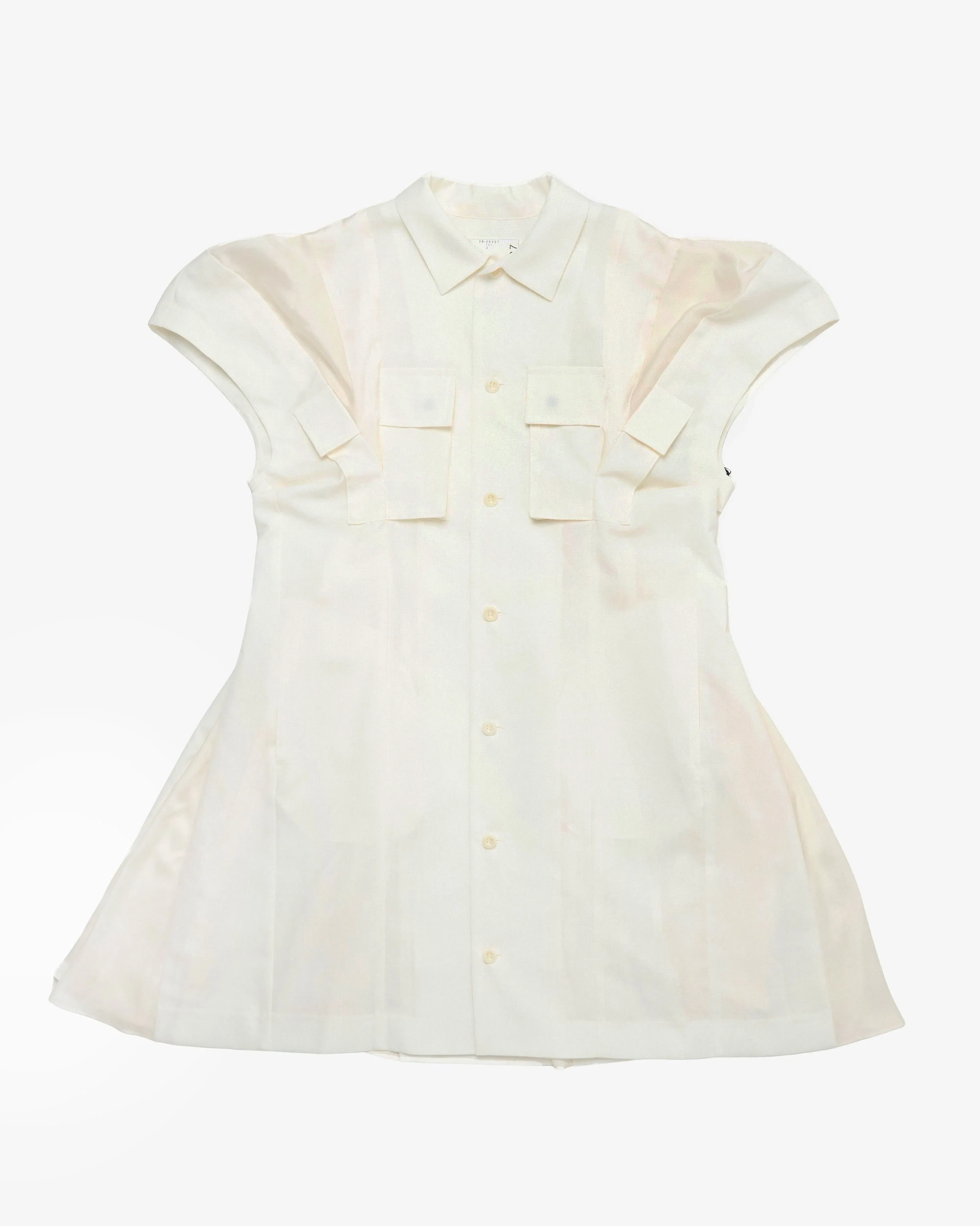 SACAI - Women's Wool Suiting Dress - (Off-White)
