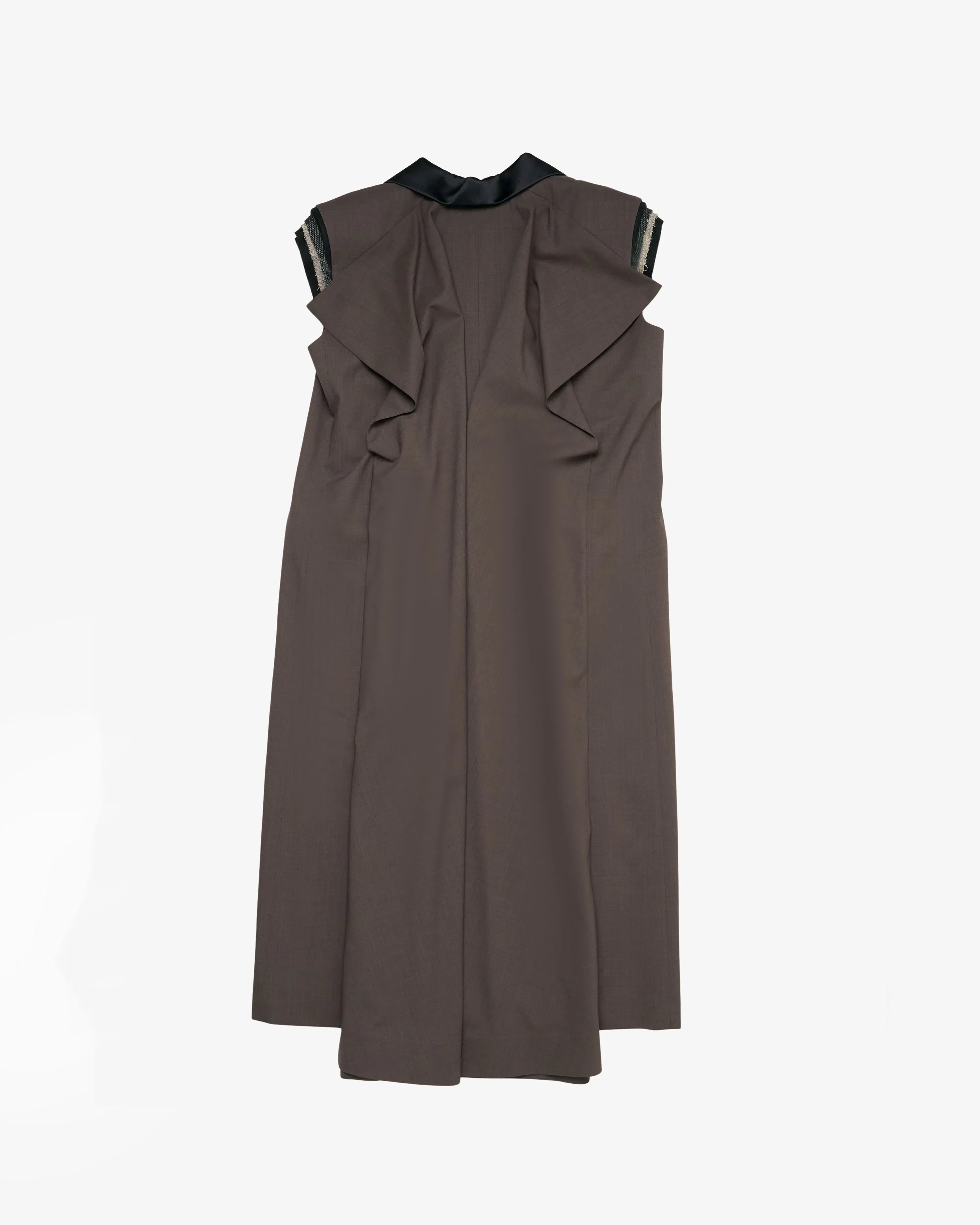 SACAI - Women's Wool Suiting Long Vest - (Grey)