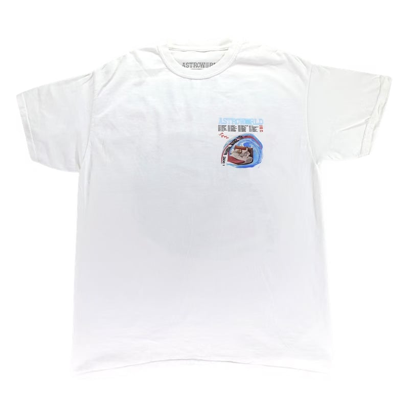 Travis Scott Astroworld Tour Wake Up Tee White 2019 (93665-127) Men's Size M-2XL