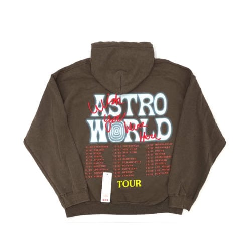 Travis Scott Sicko Mode Hoodie Washed Brown 2019 (93665-533) Men's Size S-L