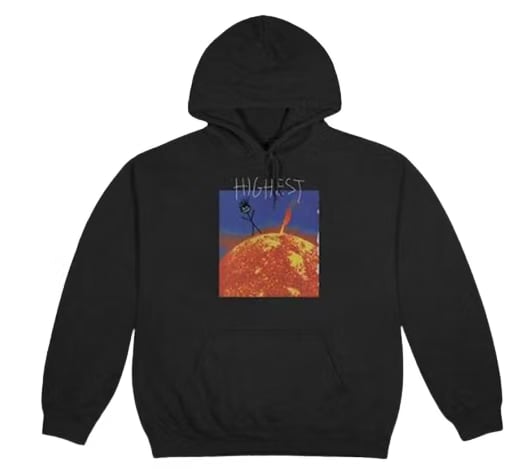 TRAVIS SCOTT Highest In The Room Sun Hoodie Black