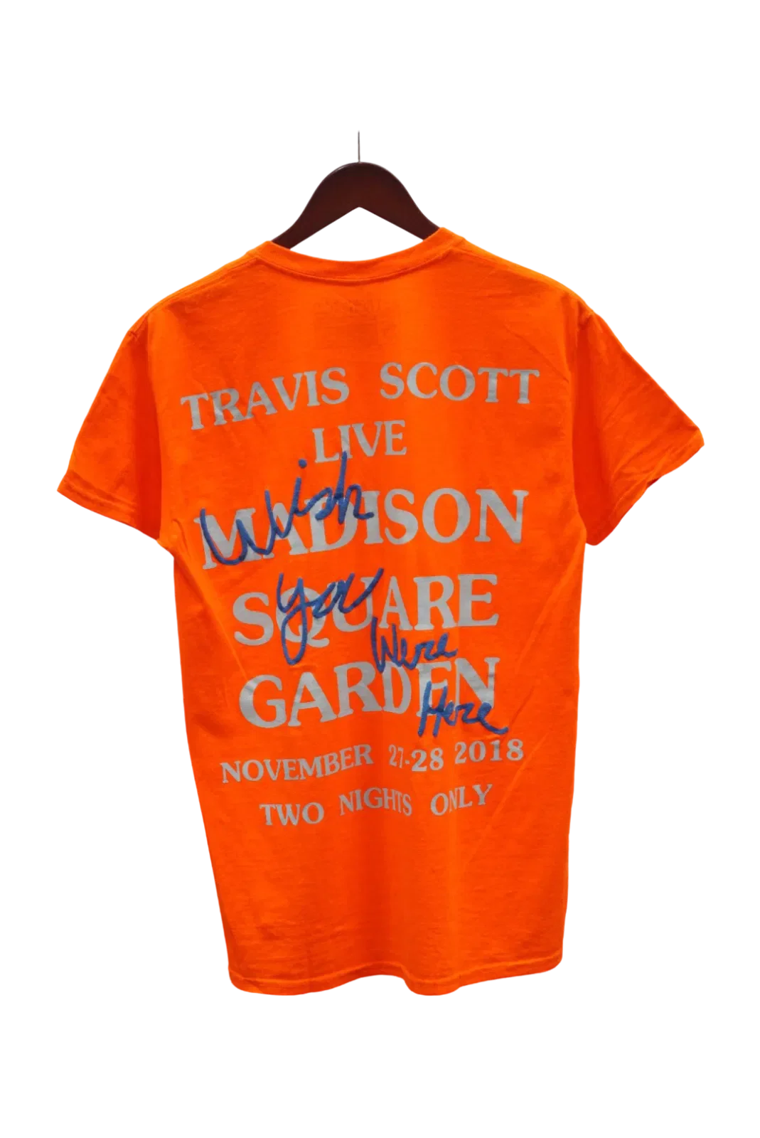 Travis Scott Madison Square Garden Tour Tee Orange (93665-336) Men's Size S-2XL