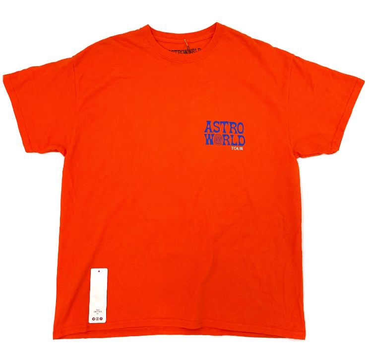 Travis Scott Madison Square Garden Tour Tee Orange (93665-336) Men's Size S-2XL