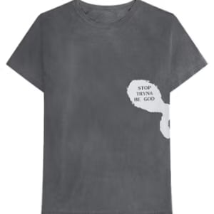 Travis Scott Stop Tryna Be God Reversible Tee Grey (83665-099) Men's Size S-2XL
