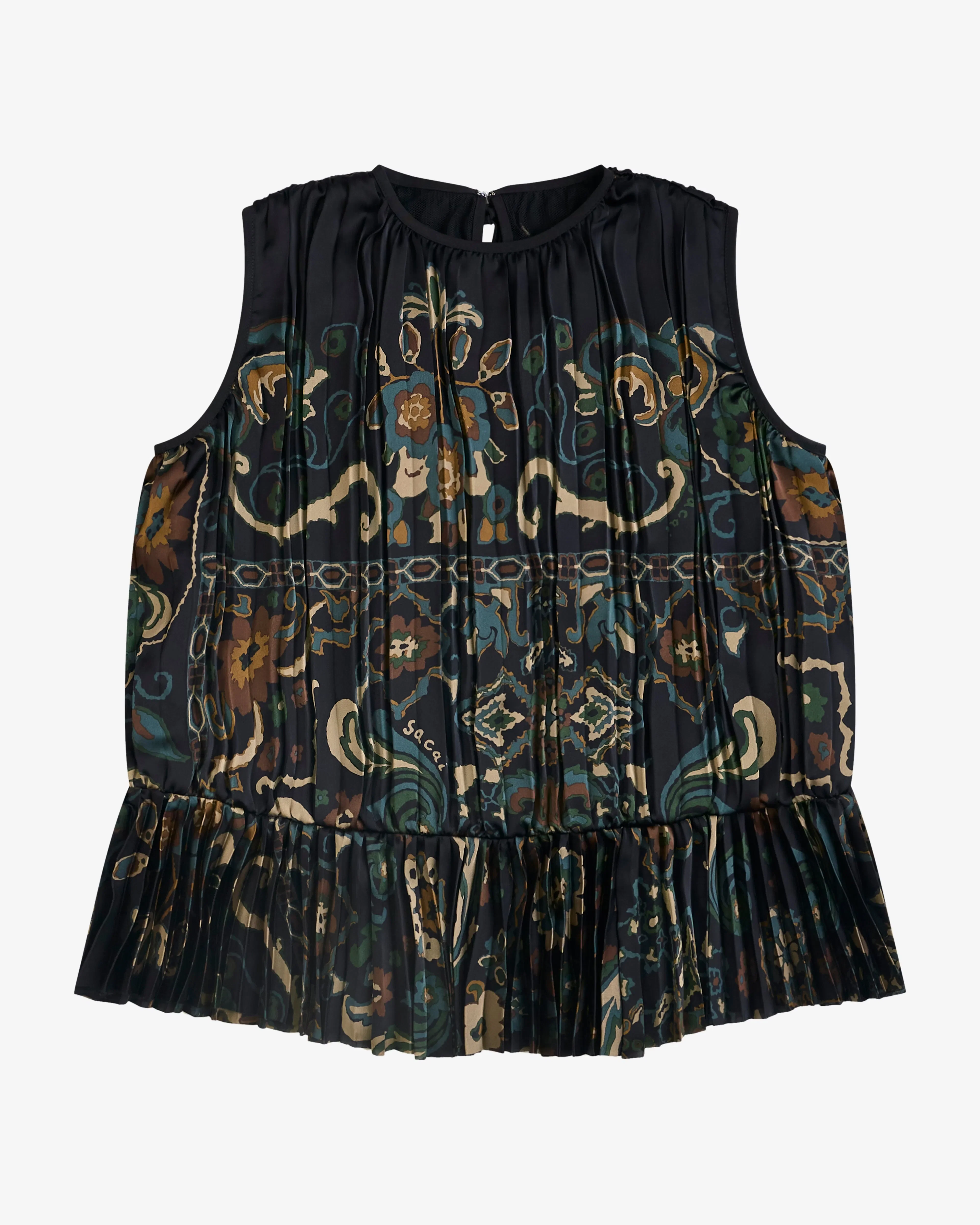 SACAI - Women's Floral Print Pullover - (Navy201)