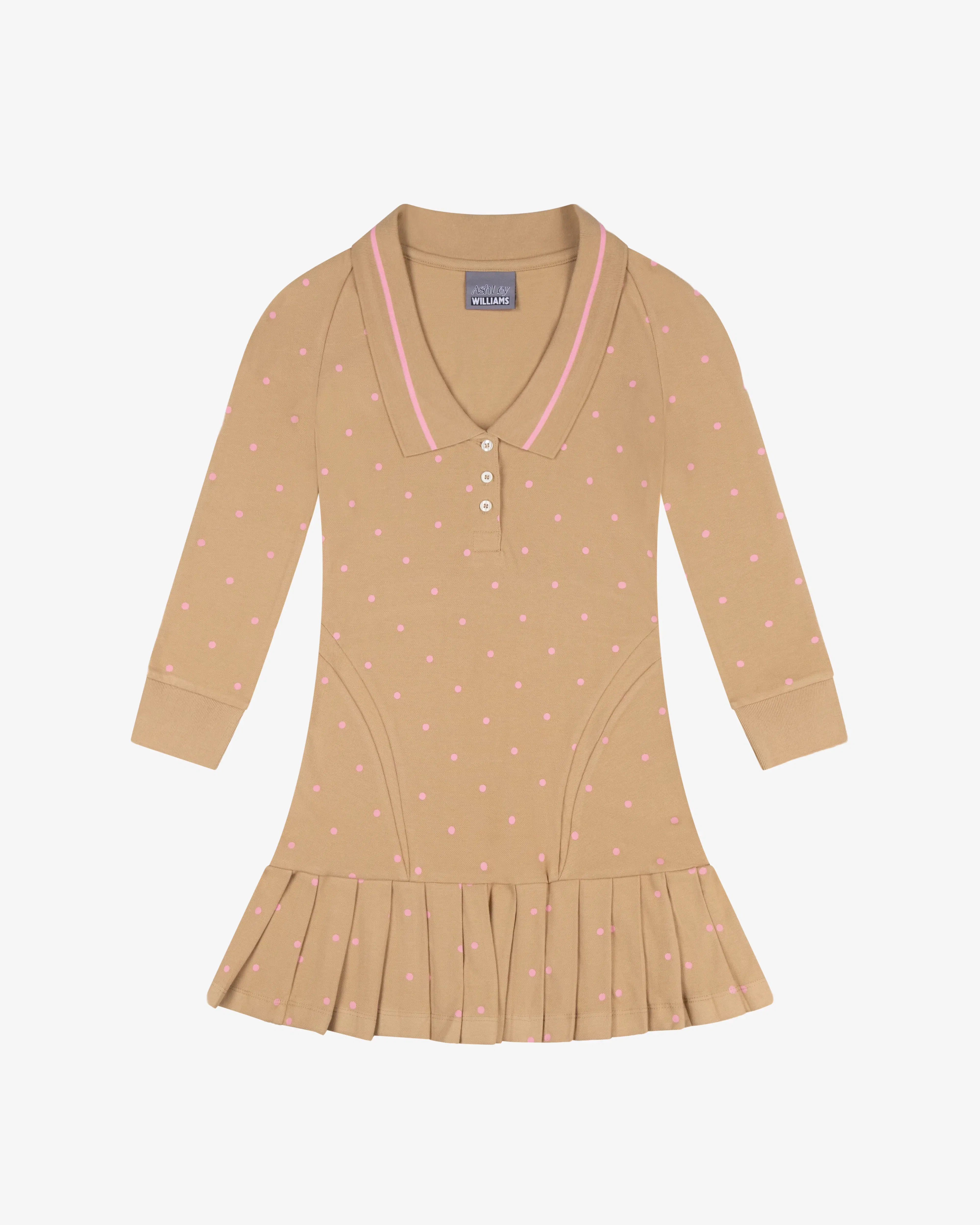 Ashley Williams - Women's L/S Amelia Short Dress - (Pink)