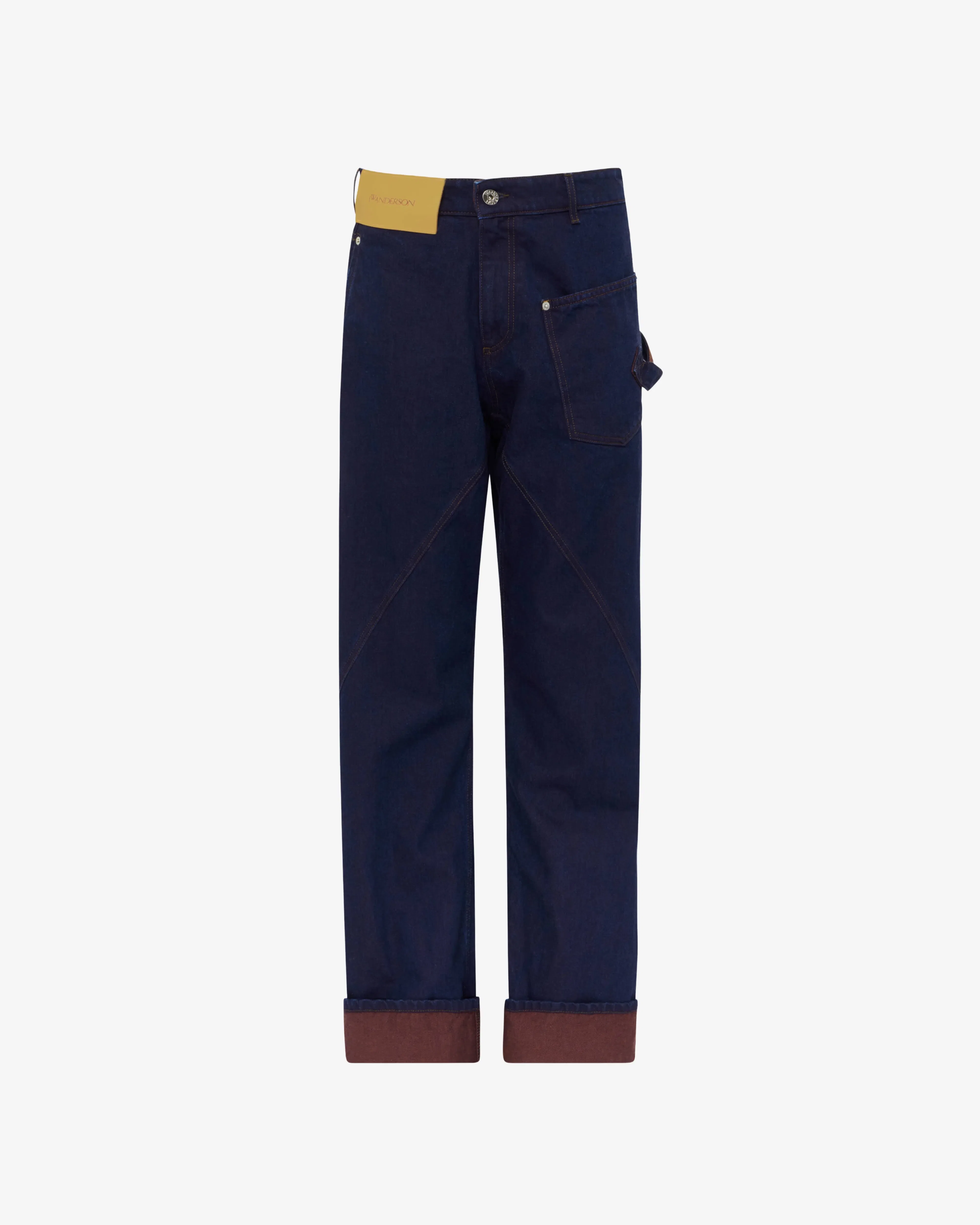 JW Anderson J.W. Anderson - Men's Turn Up Twisted Workwear Jeans - (Denim807)