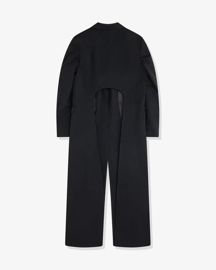 SIMONE ROCHA - Women's Deep Back Cut Out Long Tailored Coat - (Black)