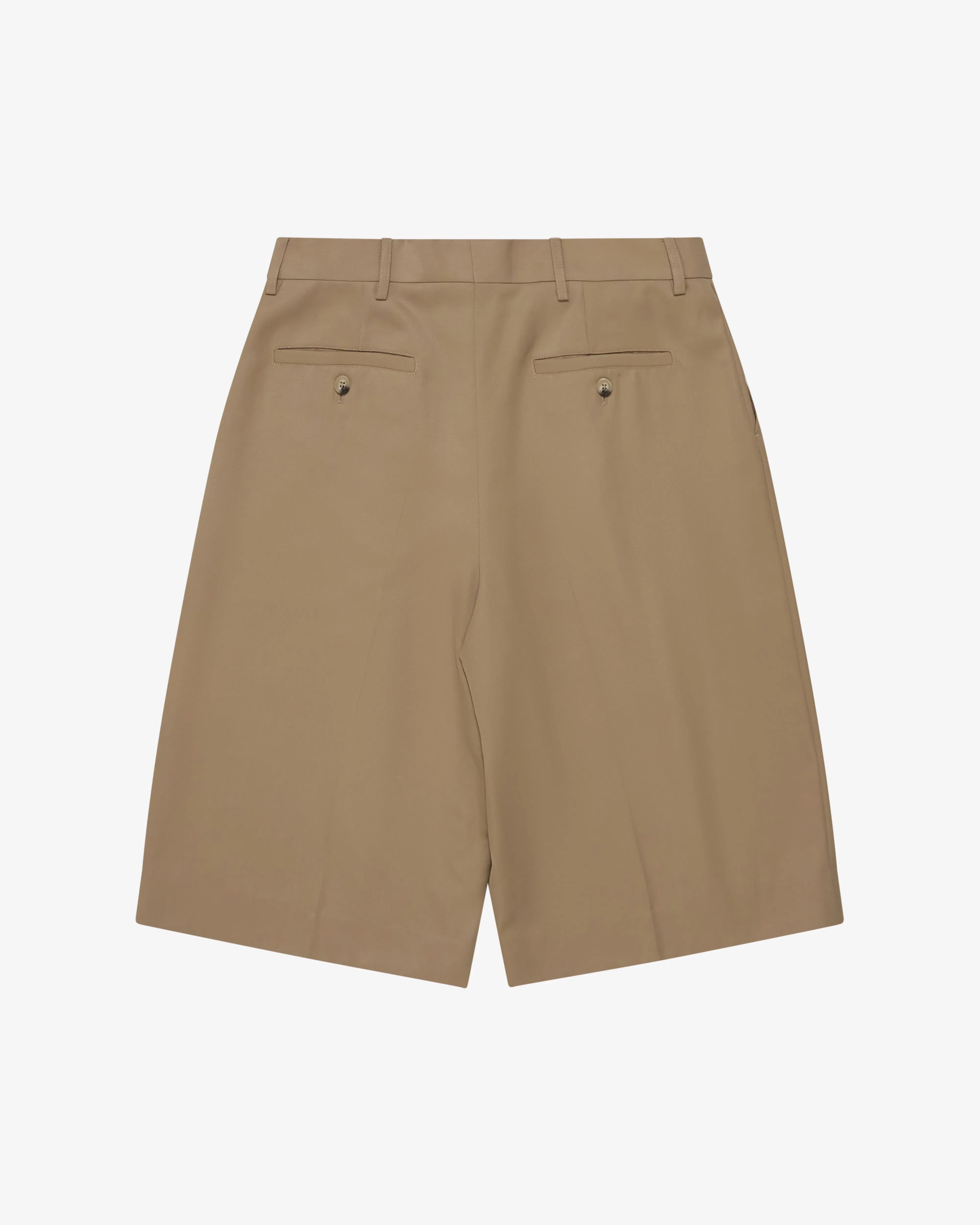 SIMONE ROCHA - Men's Tailored Wide Leg Belt Loop Tab Shorts - (Beige)