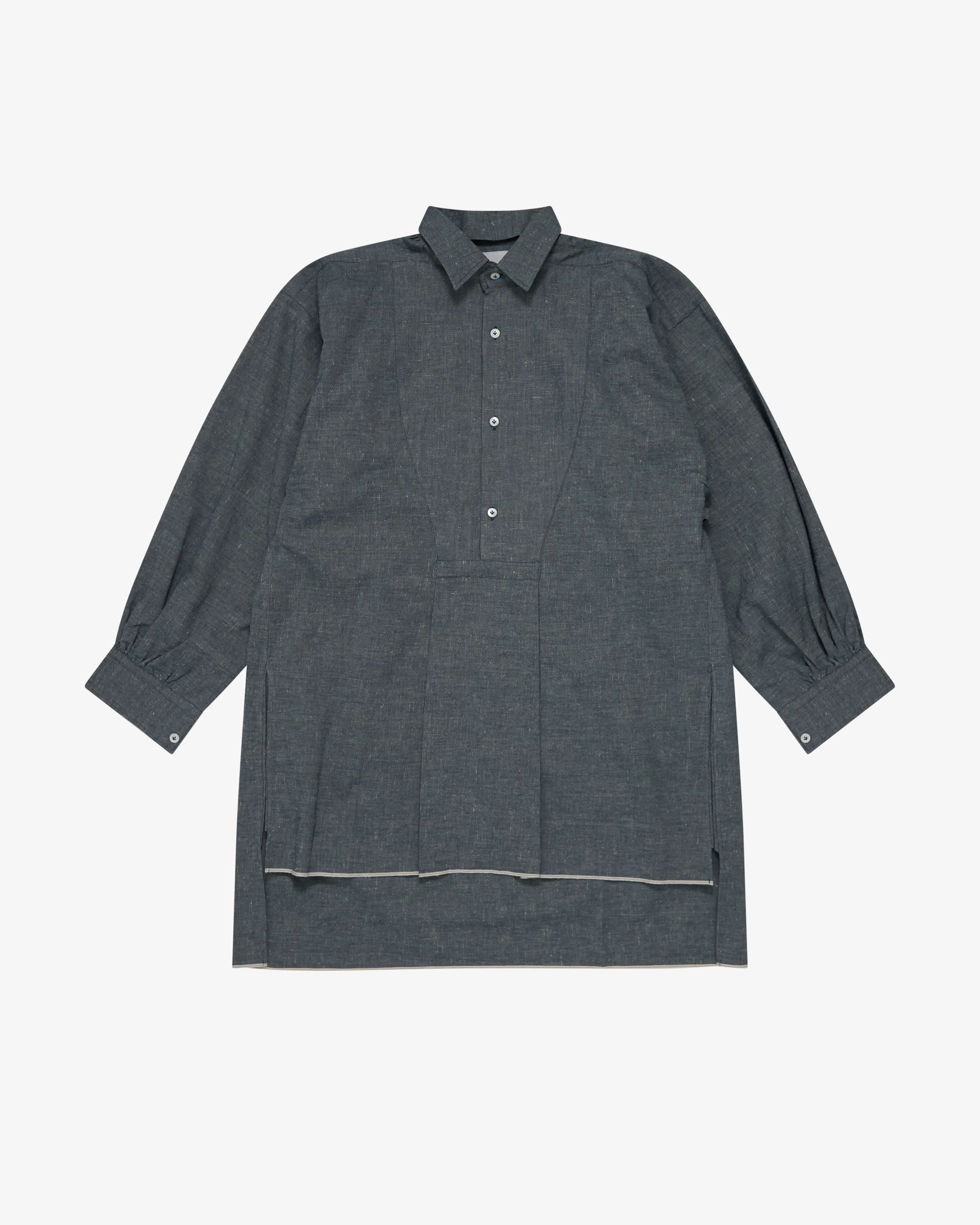 SETCHU - Women's Western Kimono Shirts Paper Chambray - (Denim)