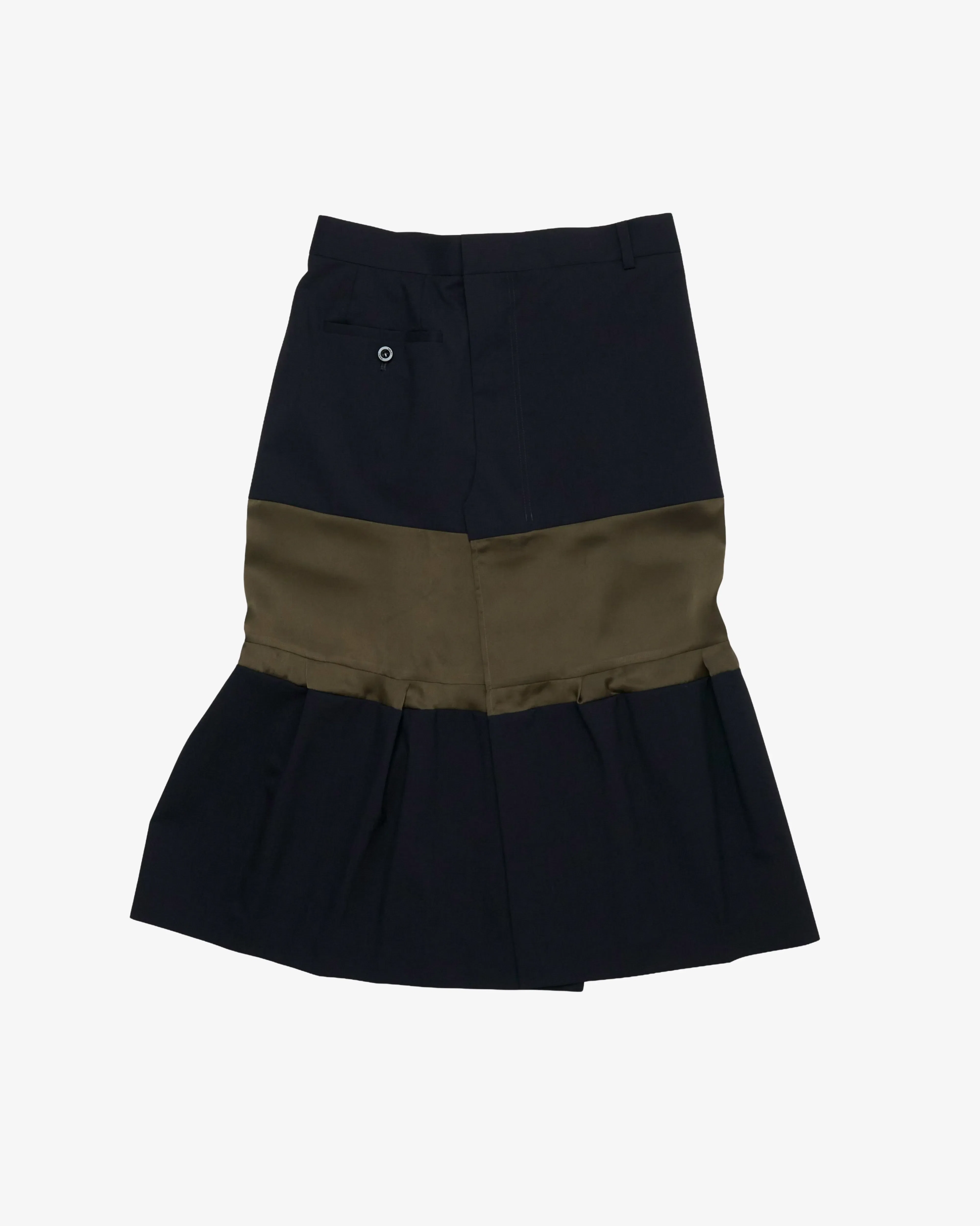 SACAI - Women's Wool Suiting Skirt - (Navy)