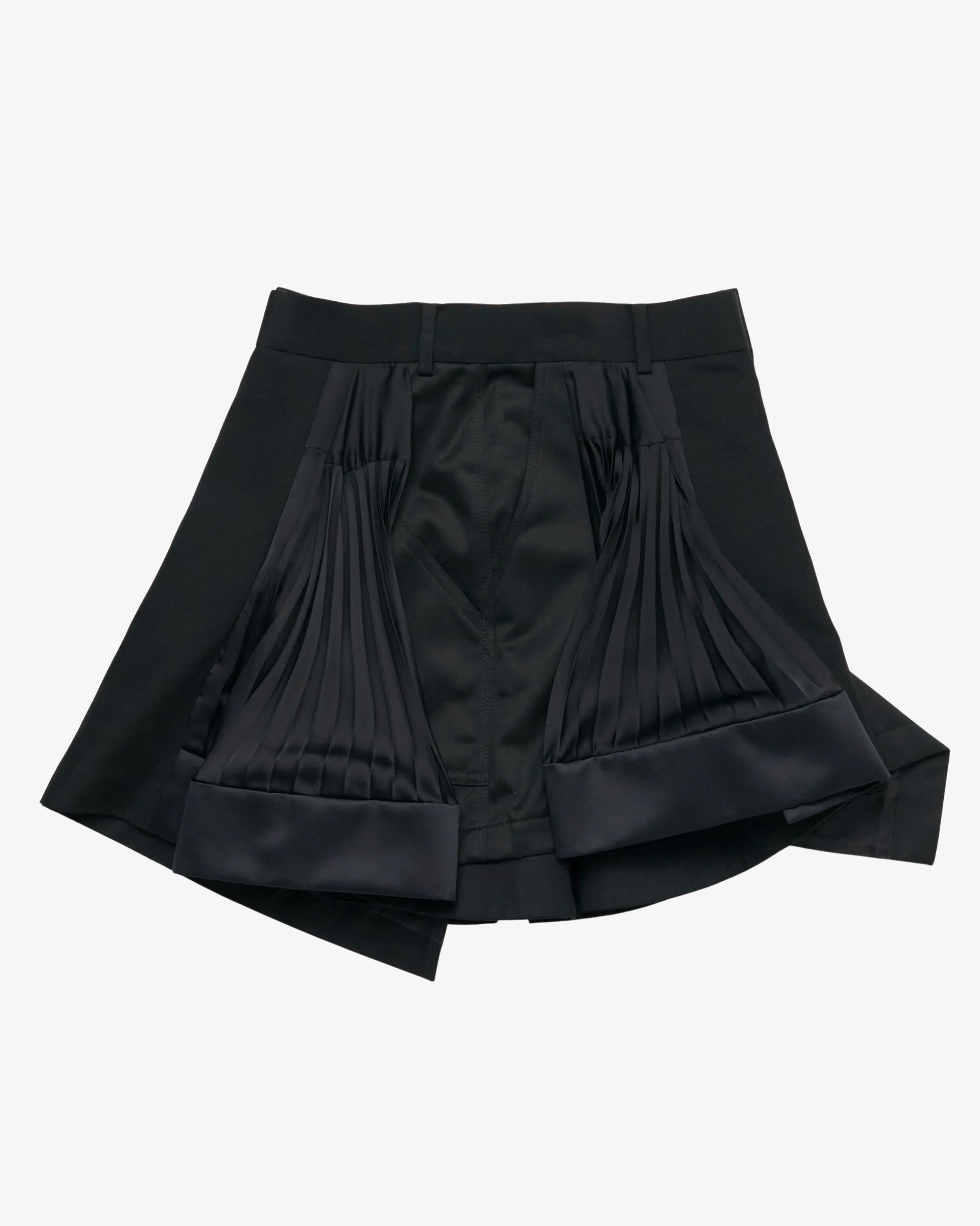 SACAI - Women's Fabric Mix Skirt - (Black)