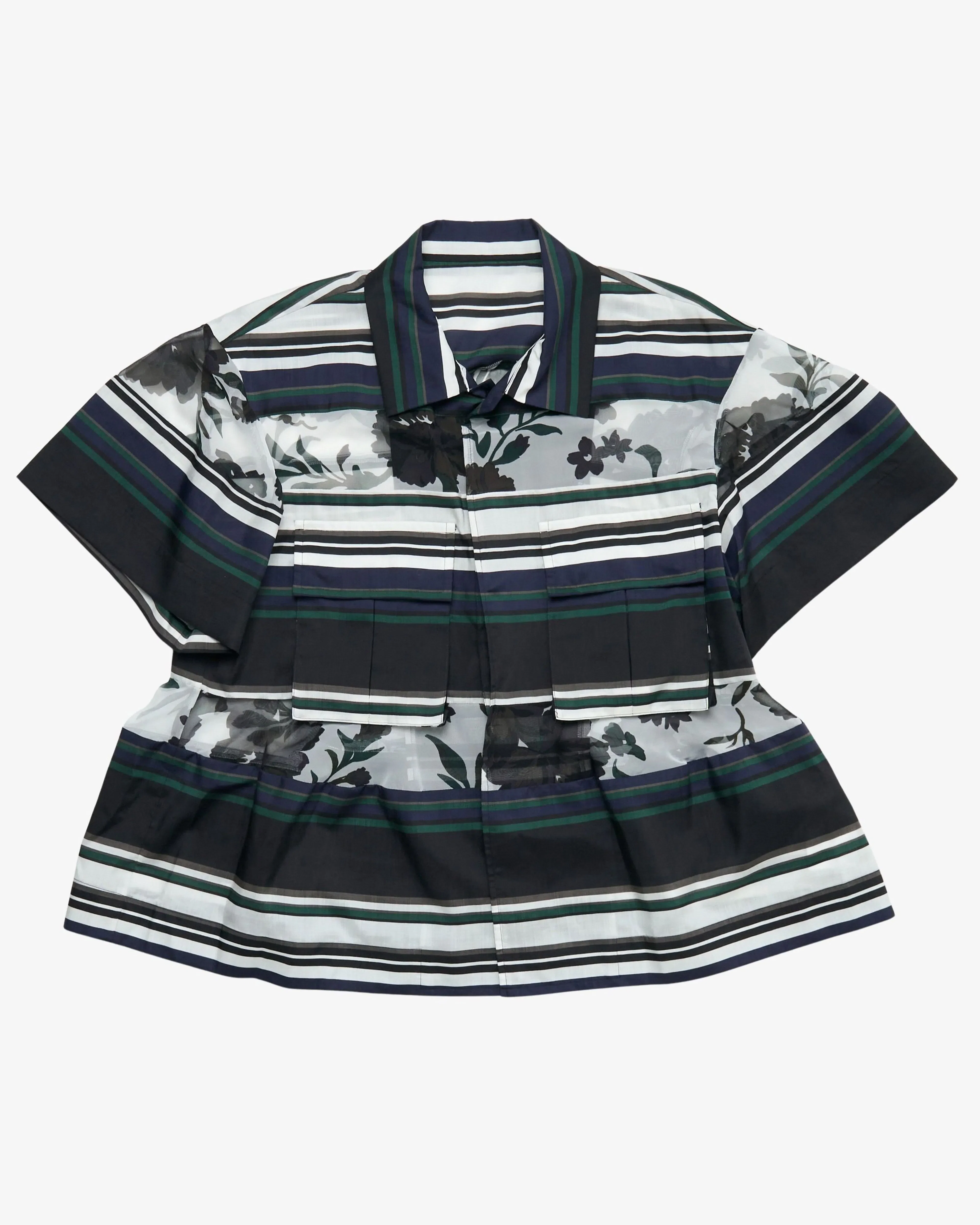 SACAI - Women's Pattern Mix Shirt - (White)