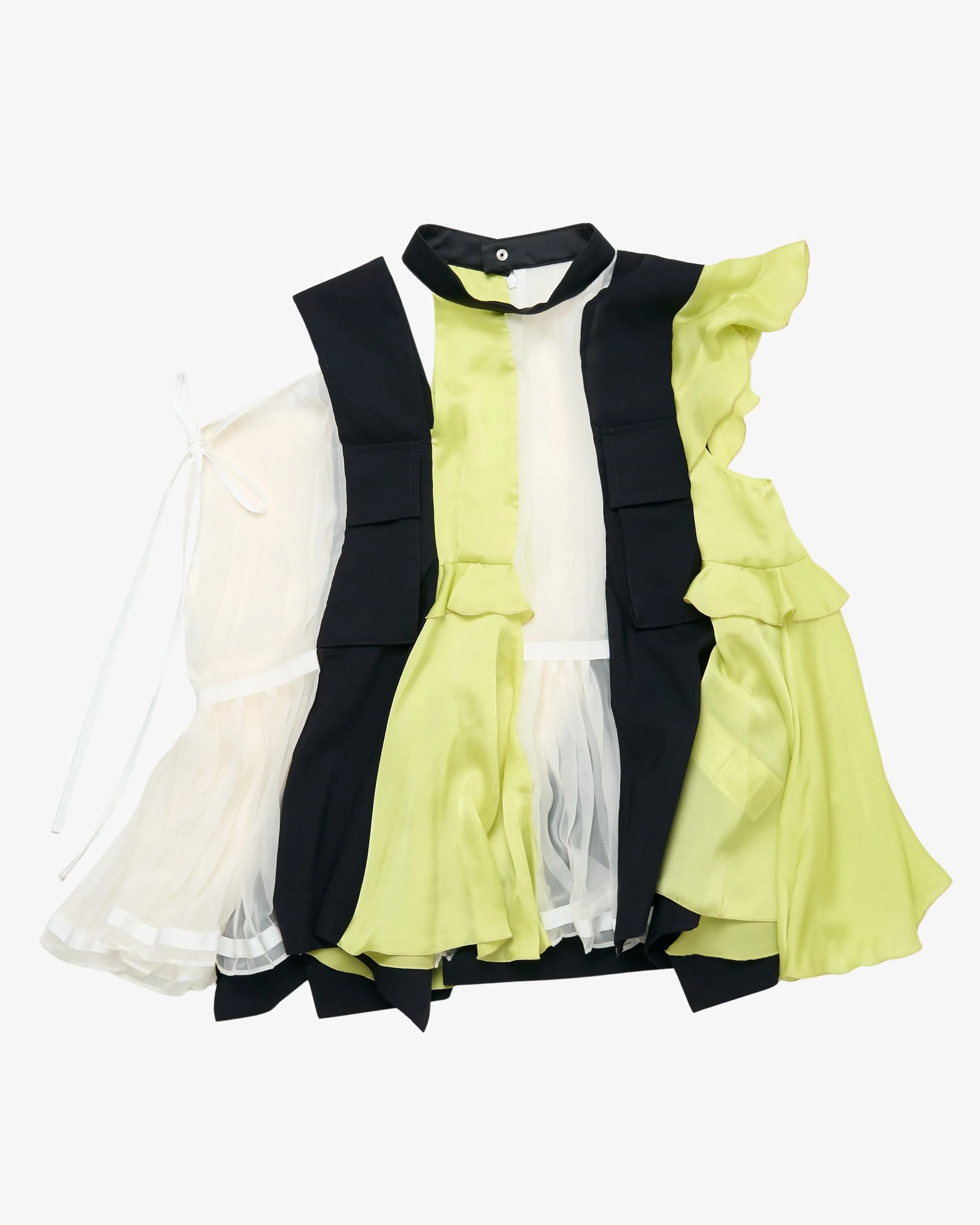 SACAI - Women's Fabric Mix Pullover - (Yellow)