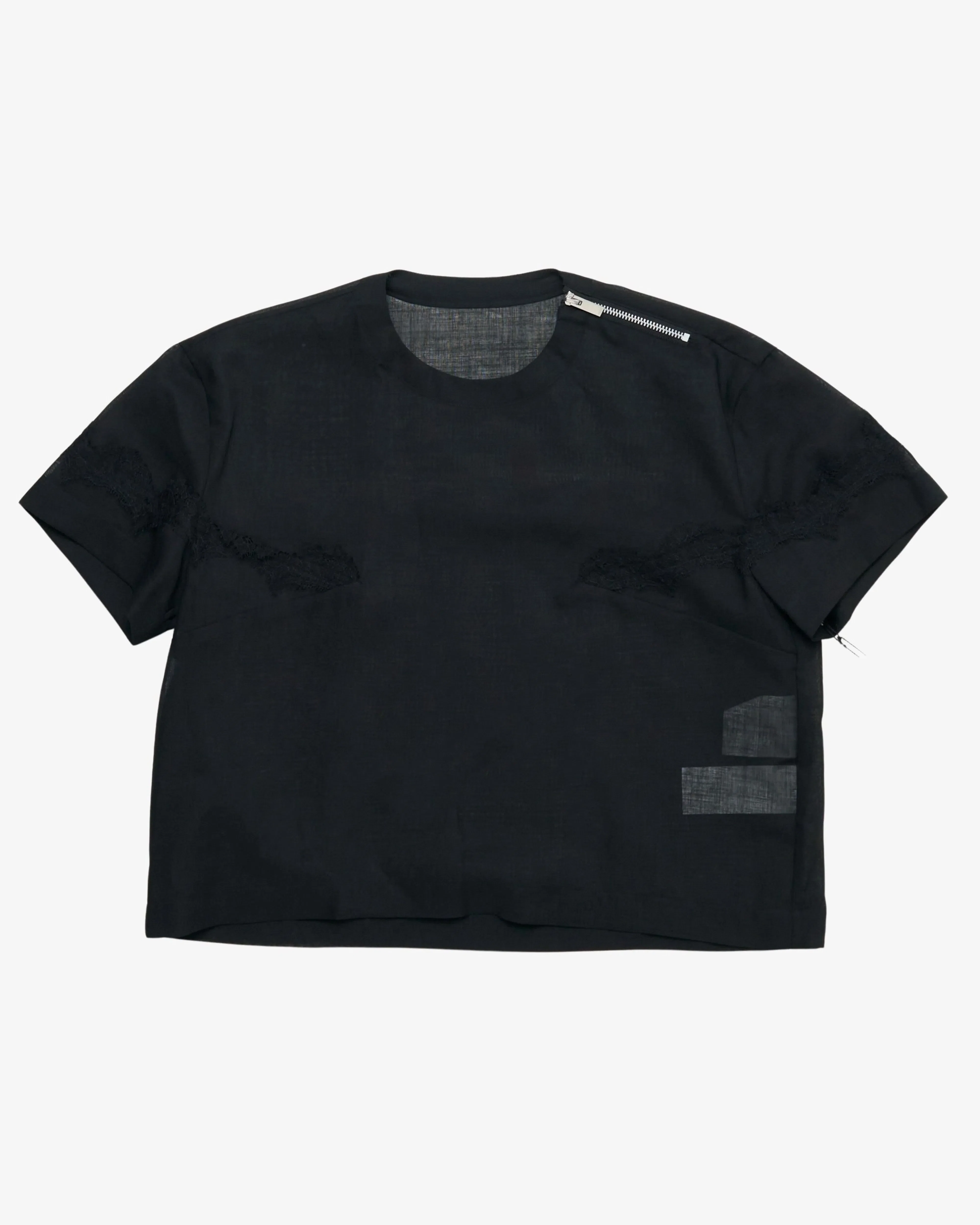 SACAI - Women's Wool Organza Pullover - (Black)
