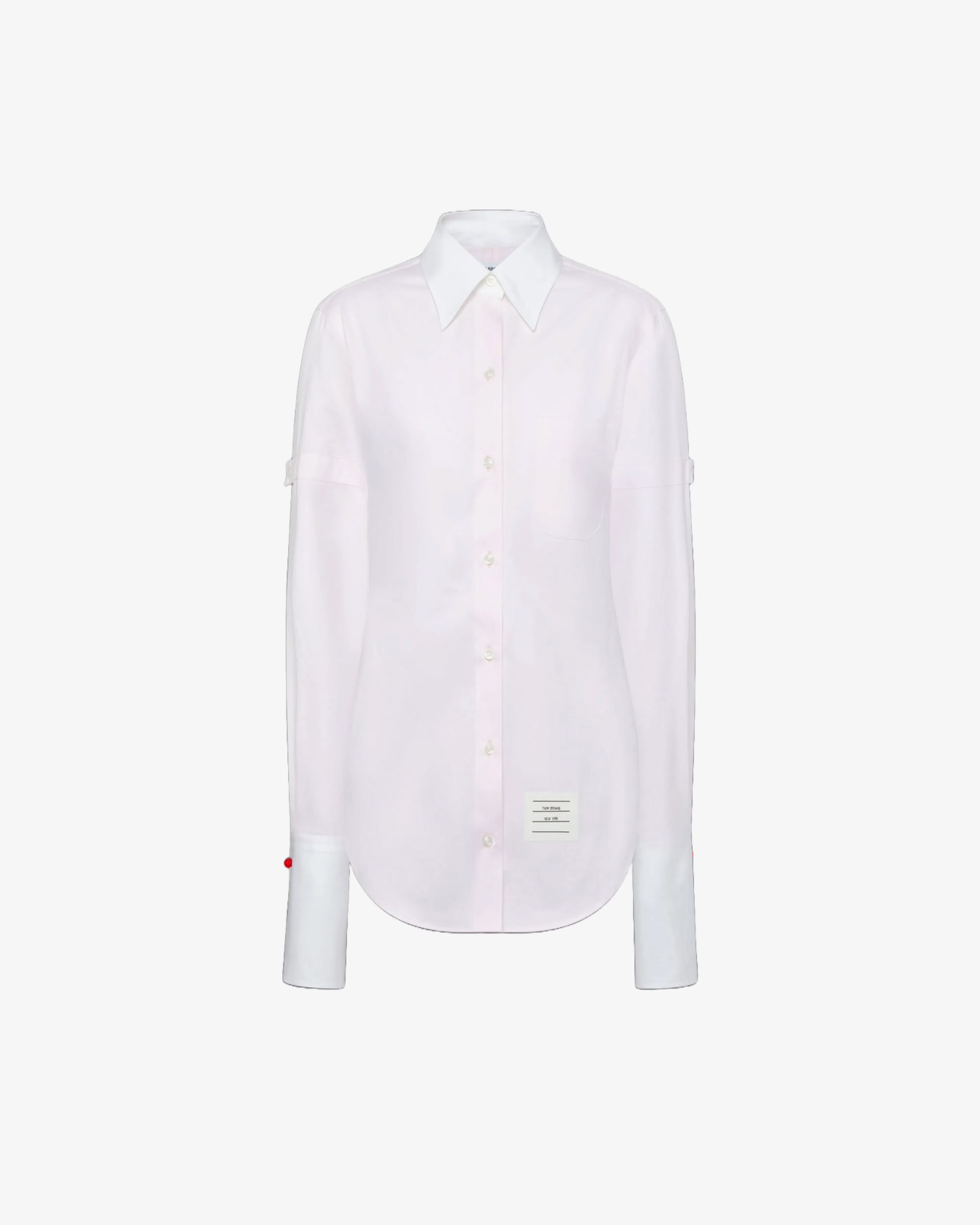 Thom Browne - Women's Solid Poplin Armband French Cuff Shirt - (Pink)