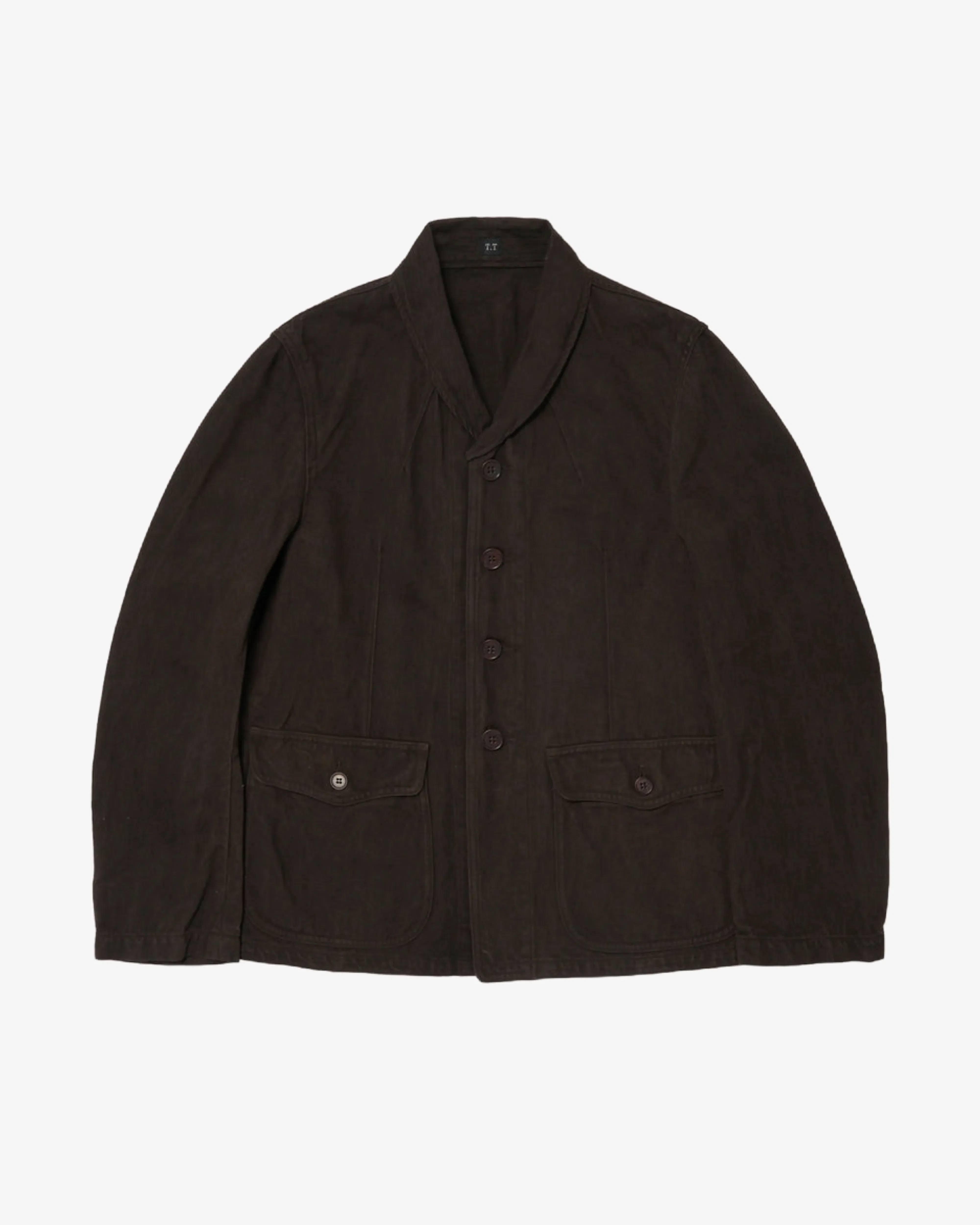 Taiga Takahashi - Men's Lot 327 Modified Shawl Collar Jacket - (Mud Dyed Brown)