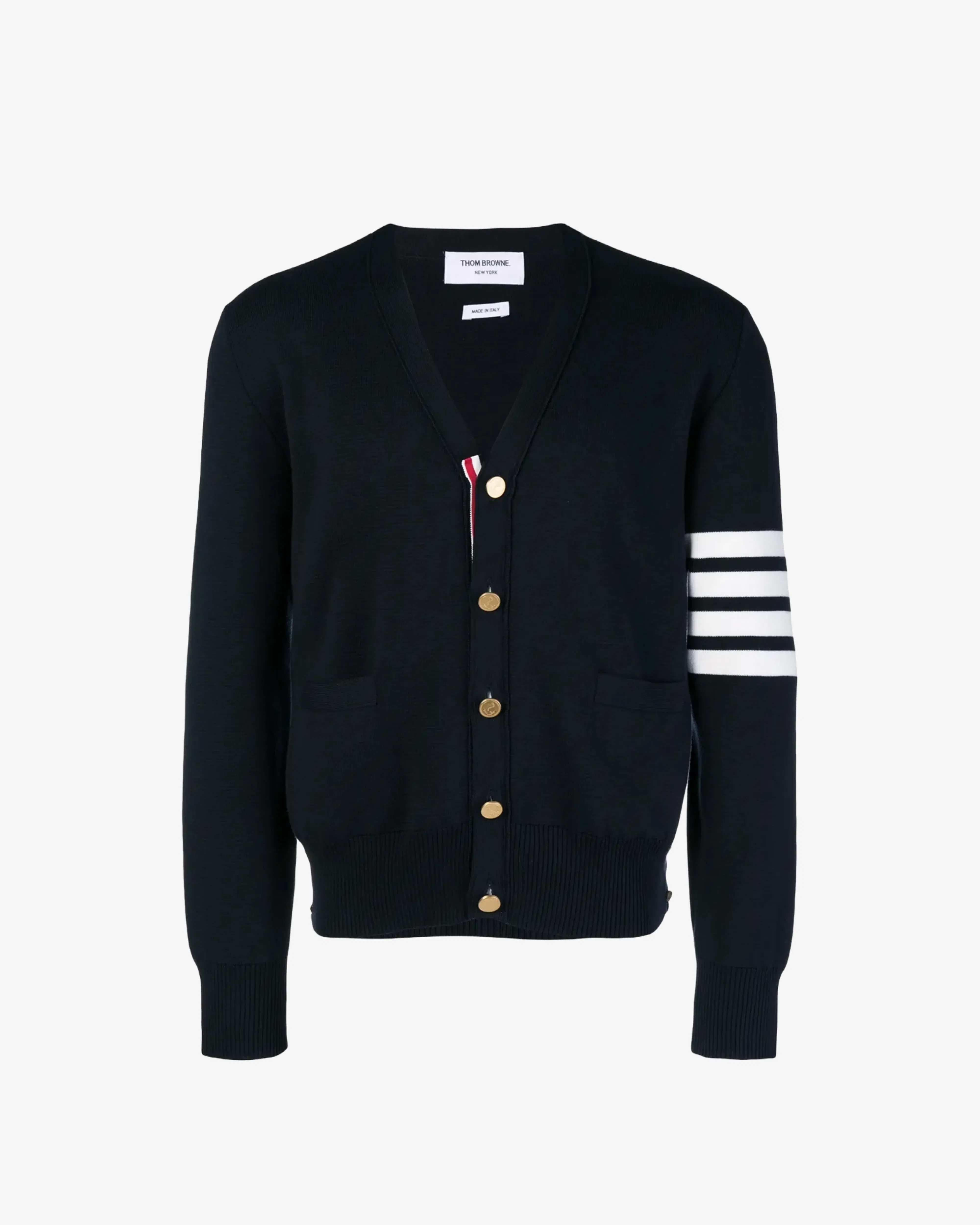Thom Browne - Men's Milano Stitch V Neck Cardigan - (Navy)