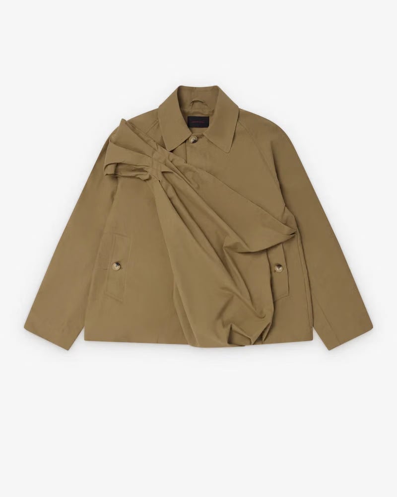 SIMONE ROCHA - Men's Gathered Flower Sash Jacket - (Khaki)