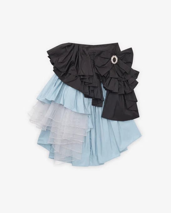 VAQUERA - Women's Layered Skirt Woven - (Black)