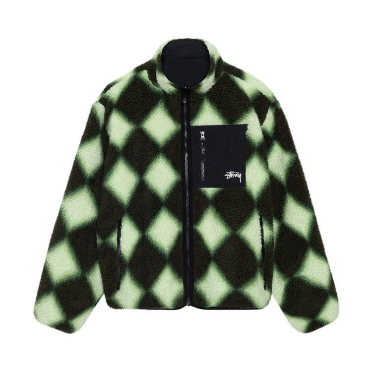 Stussy Sherpa Reversible Jacket Green