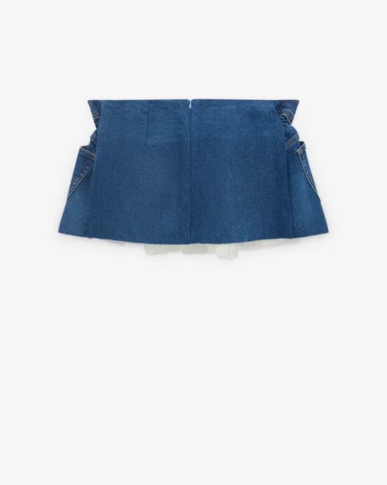 AUGUST BARRON - Women's Scrunch Denim Skirt - (Denim)