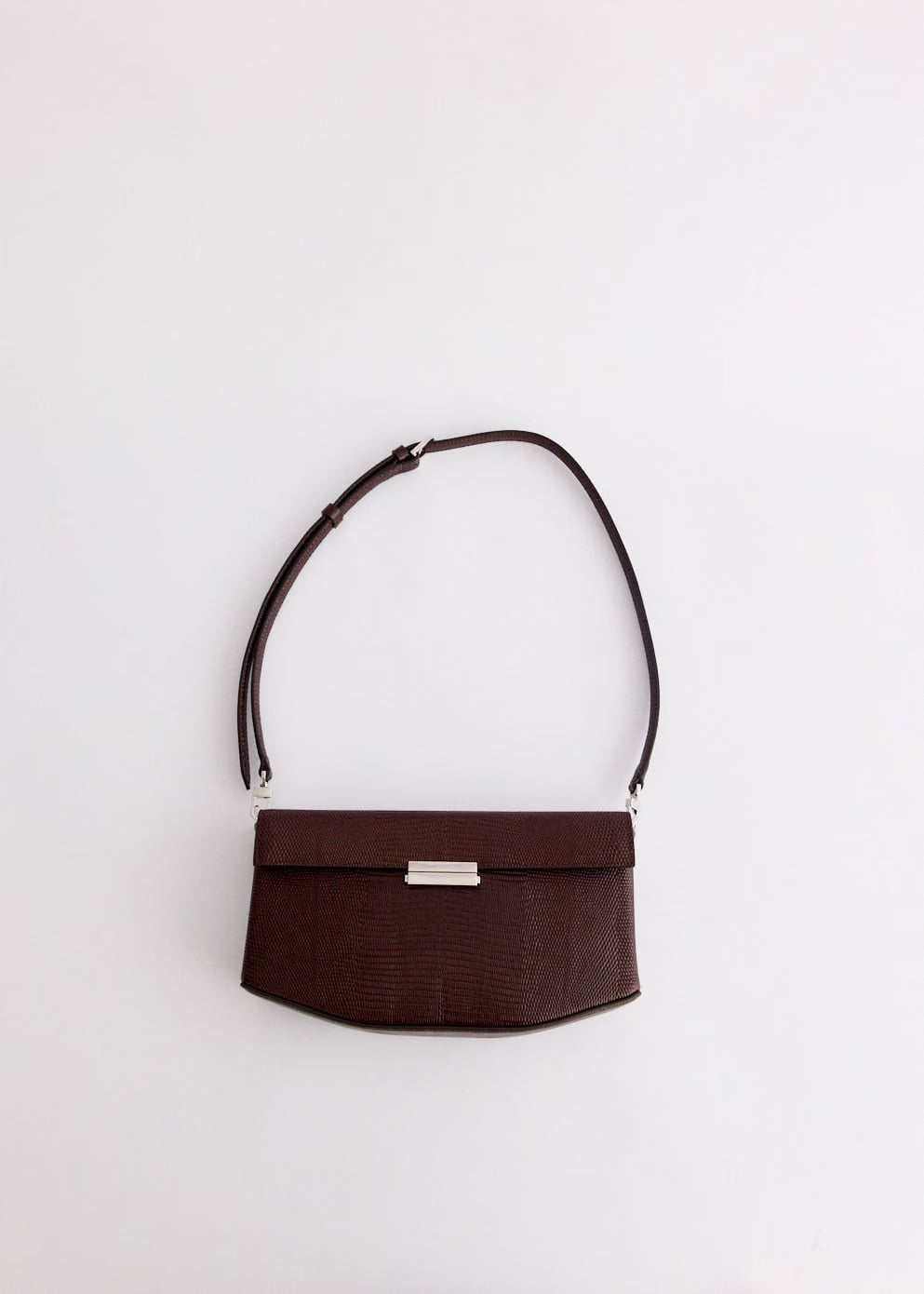 TOTEME Clip Lizard Embossed Shoulder Bag