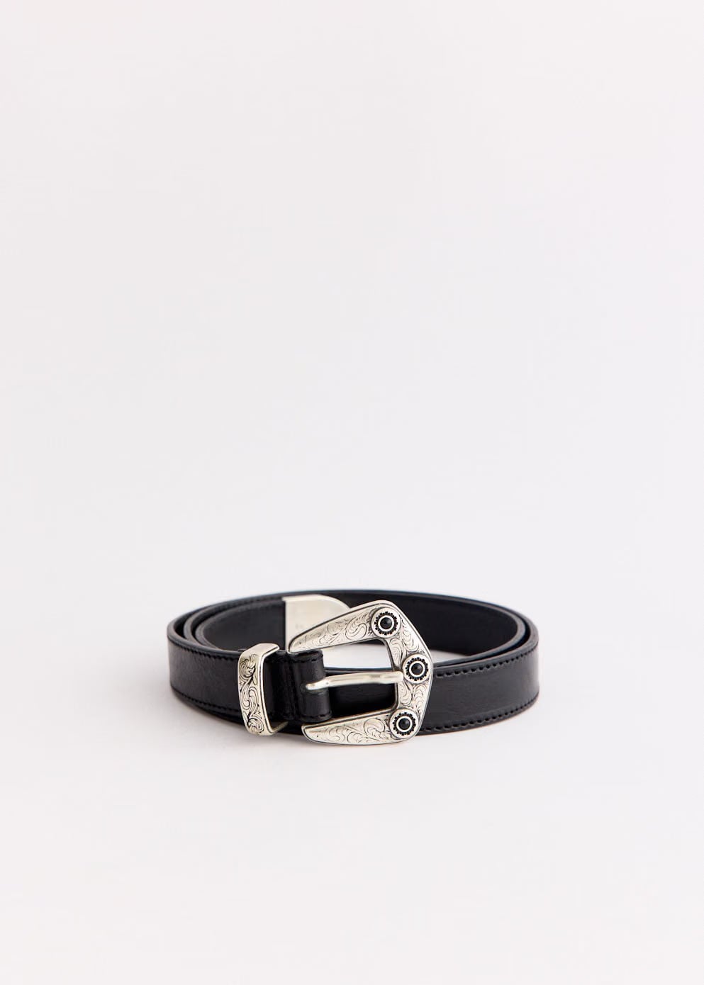 Molebo Black Stone Western Belt
