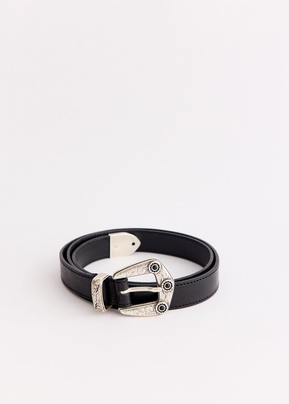 Molebo Black Stone Western Belt