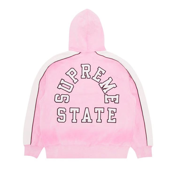 Supreme State Zip Up Hoodie Pink