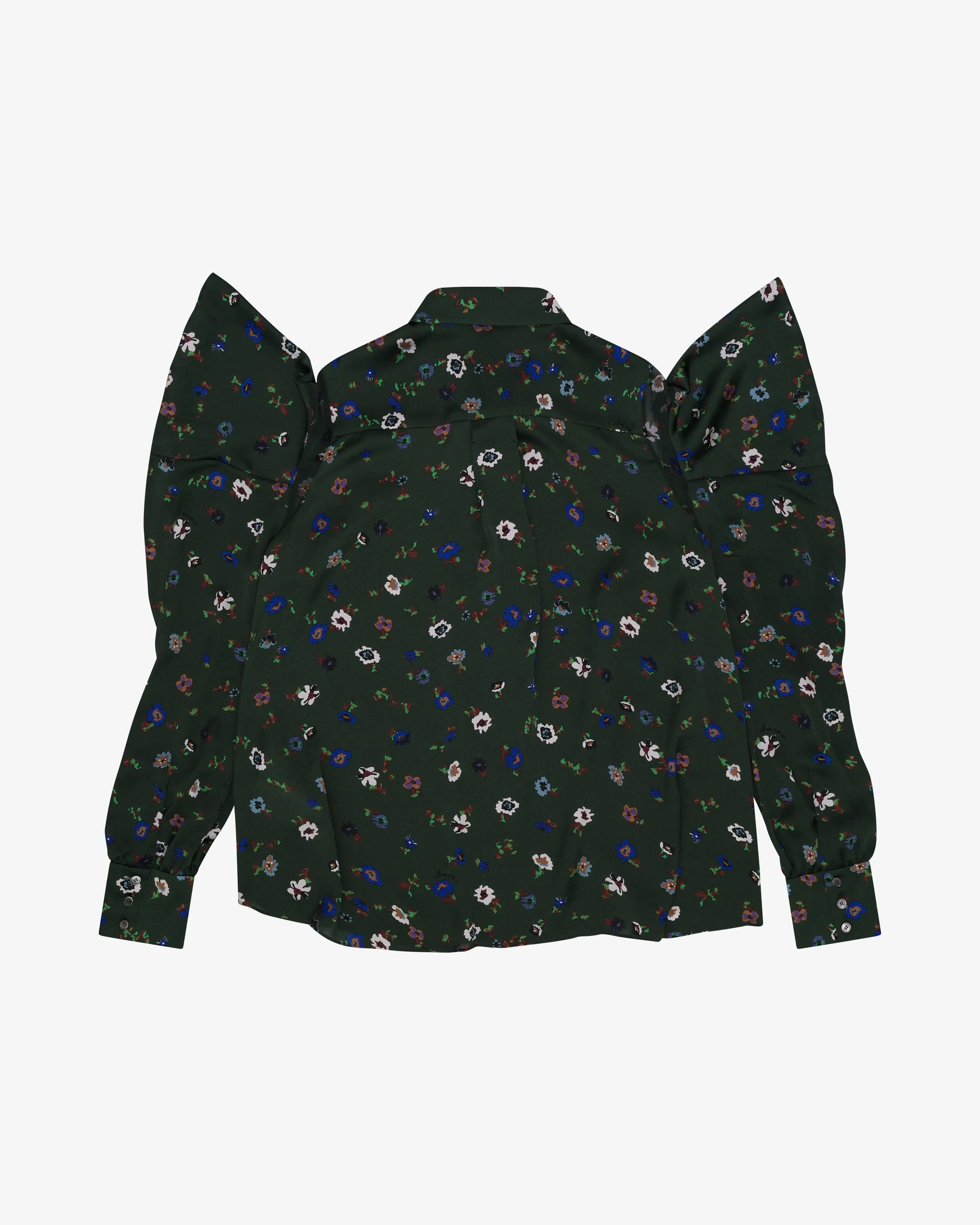 SACAI - Women's Floral Print Blouse - (Green)