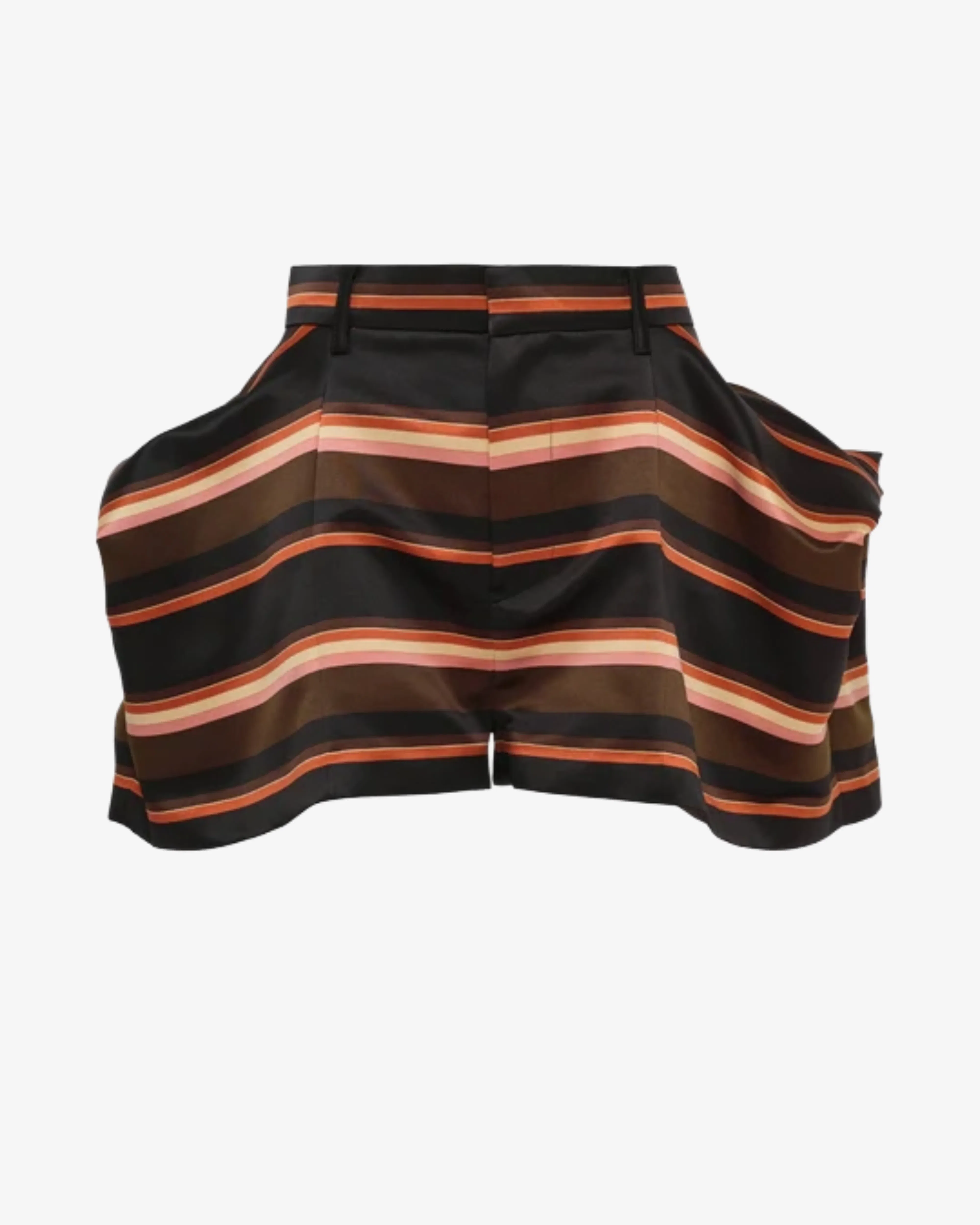 SACAI - Women's Horizontal Stripe Shorts - (Khaki)