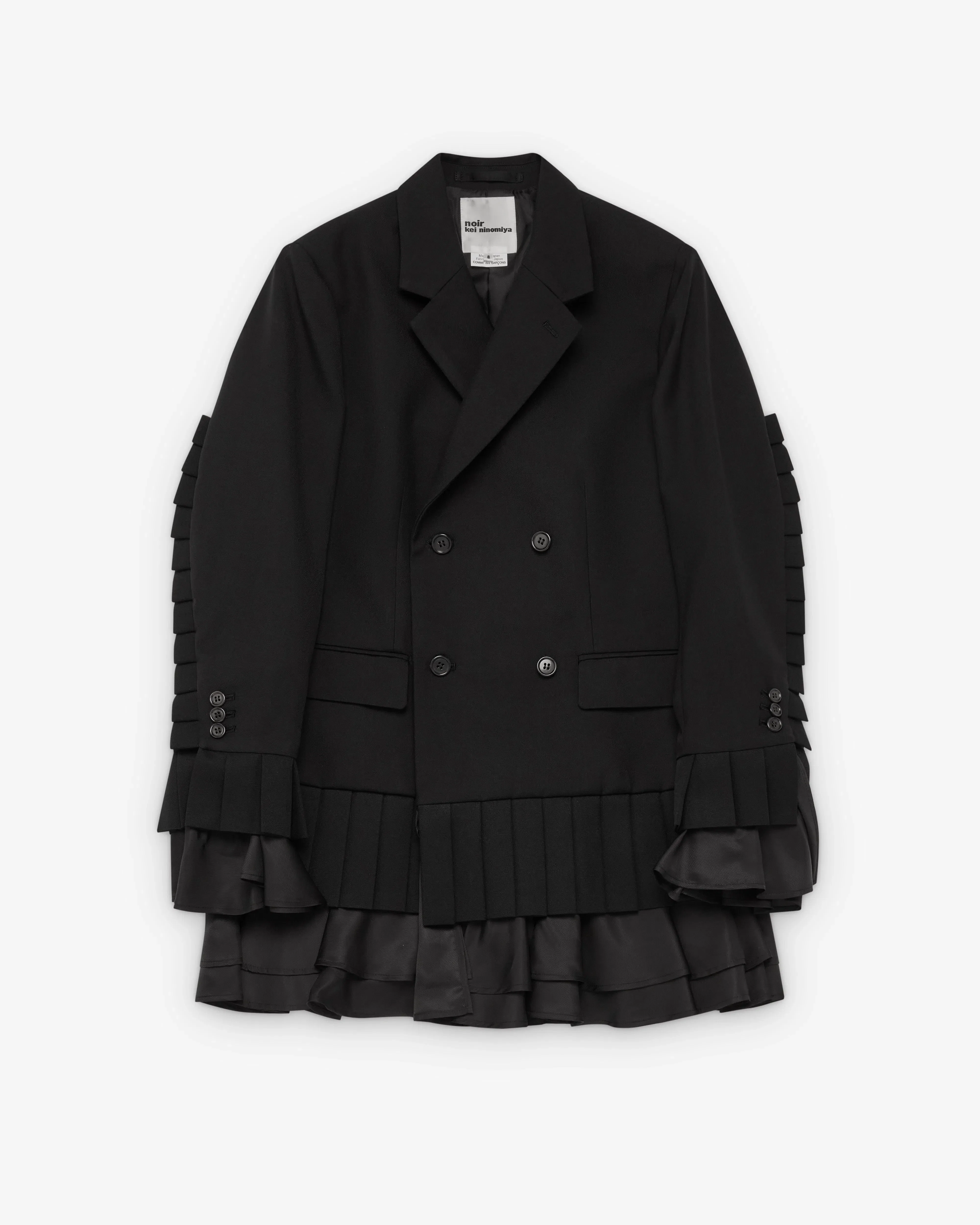 Noir Kei Ninomiya - Women's Pleated Blazer Jacket - (Black)