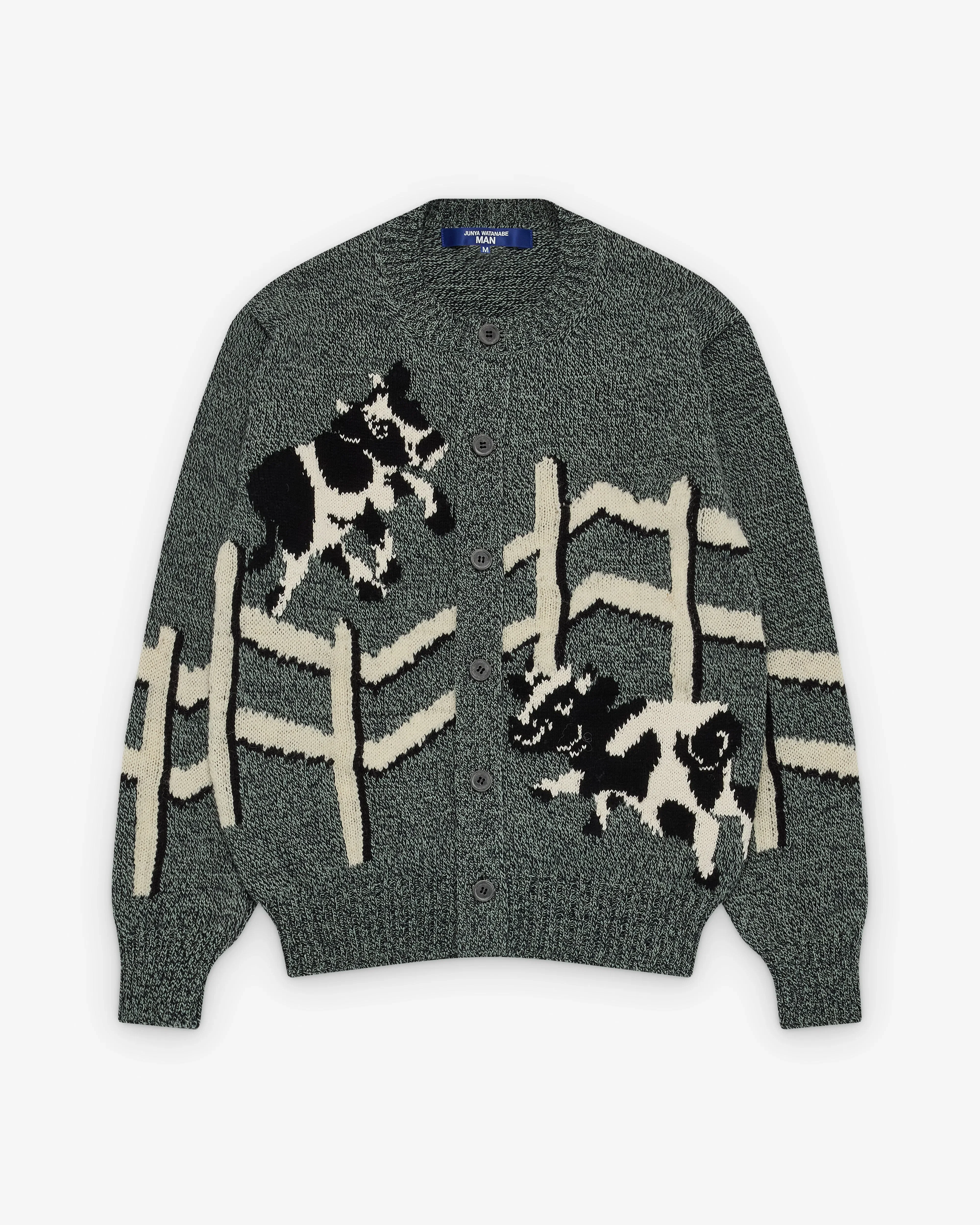 Junya Watanabe Man - Men's Intarsia Jacquard Cardigan - (Print)